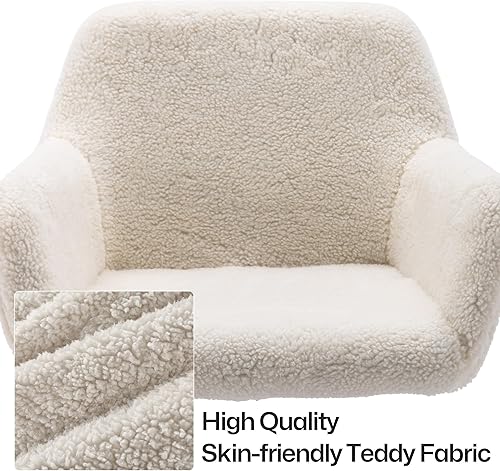 Miniatura 9 de Homedraft Silla de escritorio giratoria de piel sintética de 360, sillón de oficina en casa ajustable con base plateada para adolescentes, mujeres y