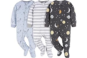 Gerber Baby Boys' Flame Resistant Fleece Footed Pajamas 3-Pack
