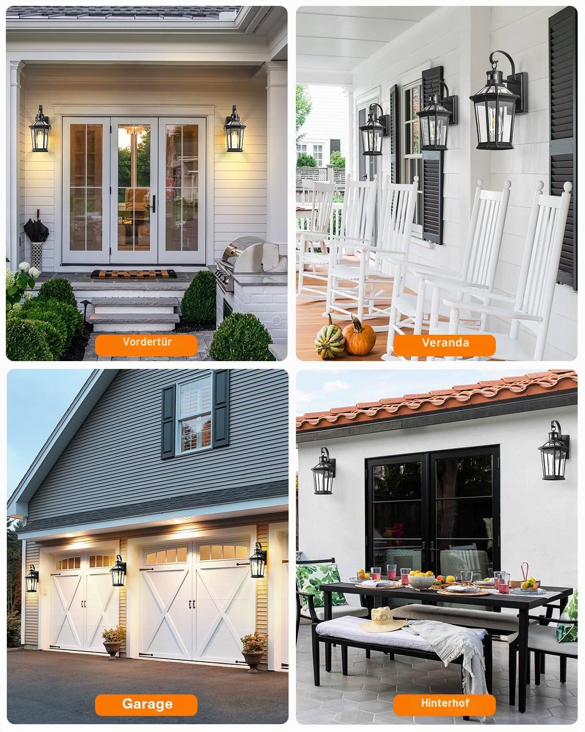 VIANIS Außenlampe mit Bewegungsmelder, Moderne Wandleuchte Aussen Schwarz, Robuste Wetterfest Aussenlaterne aus Aluminium, Aussenbeleuchtung Hauswand, Hausbeleuchtung Außen für Eingang, Garage Veranda