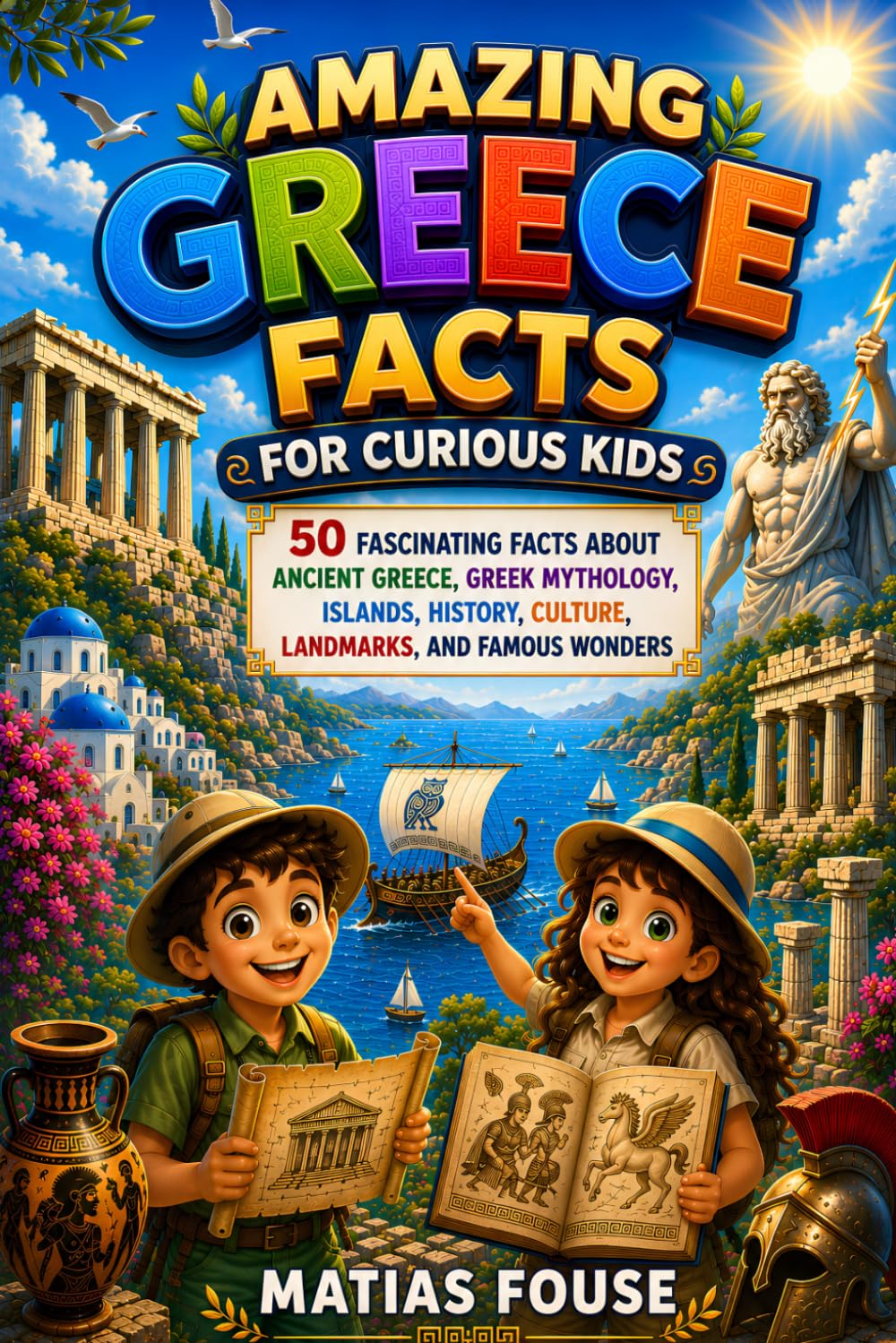 Amazing Greece Facts for Curious Kids: 50 Fascinating Facts About Ancient Greece, Greek Mythology, Islands, History, Culture, Landmarks, and Famous Wonders