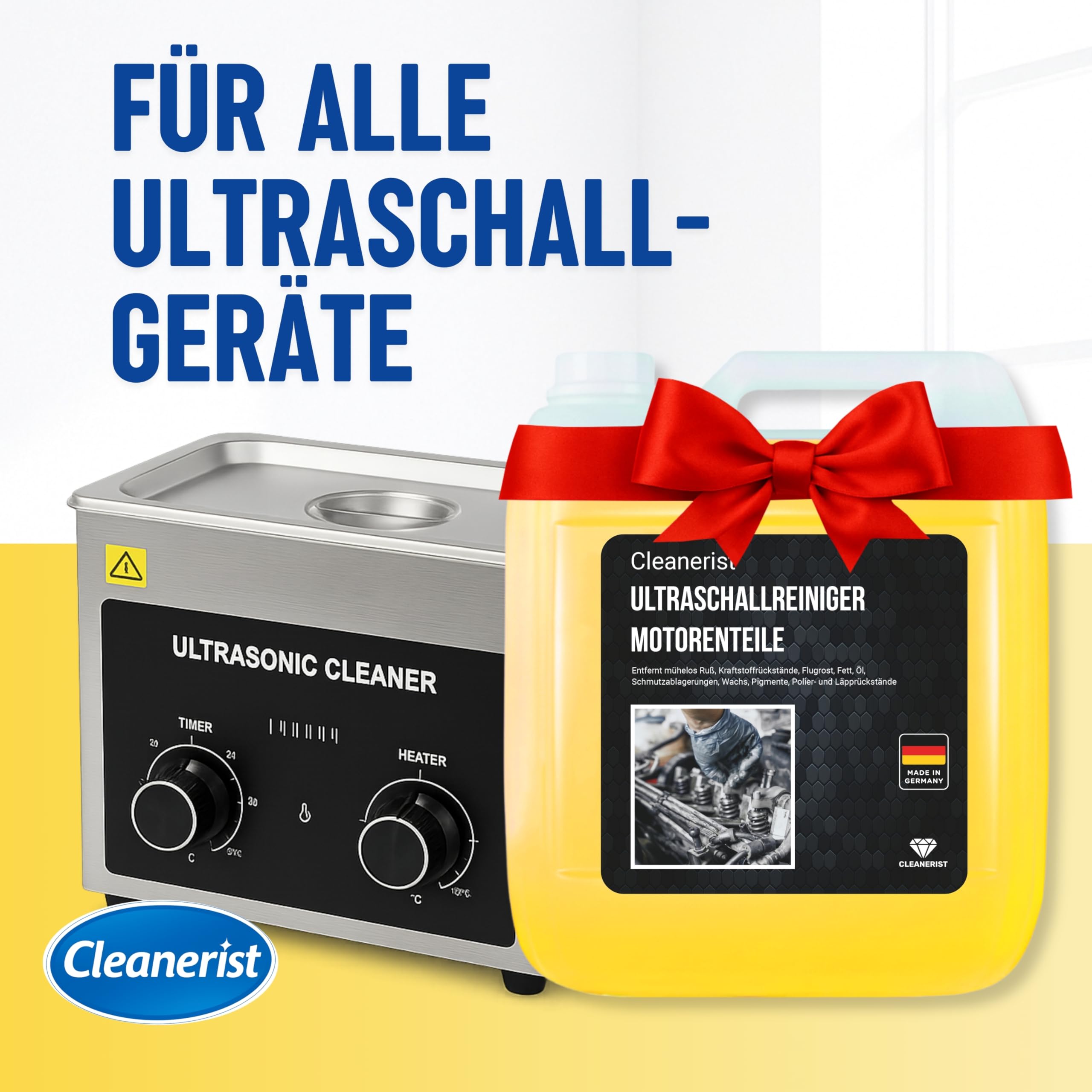 5 Liter Ultraschallreiniger AP03 mit Auslaufhilfe Einspritzdüsen Dieseldüsen Ventile Reiniger Ultraschallreinigung