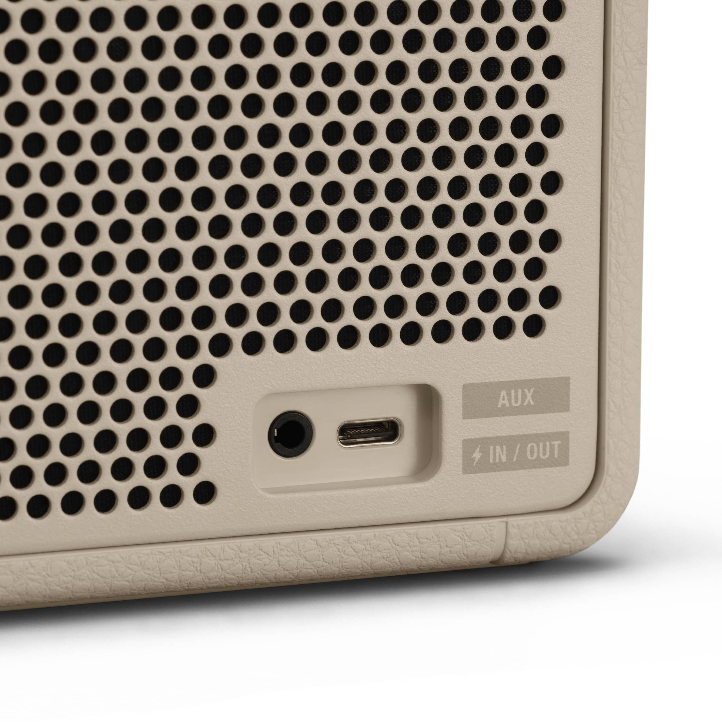 Marshall Middleton Altoparlante Bluetooth wireless portatile - Oltre 20 ore di riproduzione portatile - Impermeabile IP67 - Crema