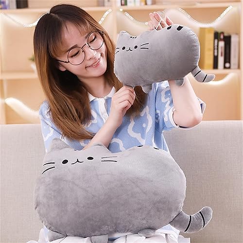 Miniatura 3 de Almohada de gato de felpa cojín de gatito suave colorido juguetes de peluche colgante muñeca regalos artículos para el hogar (gris, 2520CM)