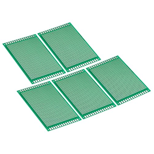 PATIKIL Circuito de placa PCB de 3.9 x 2.8 pulgadas, 5 placas de soldadura de prototipo Perfboard para soldadura de bricolaje y placas de circuito