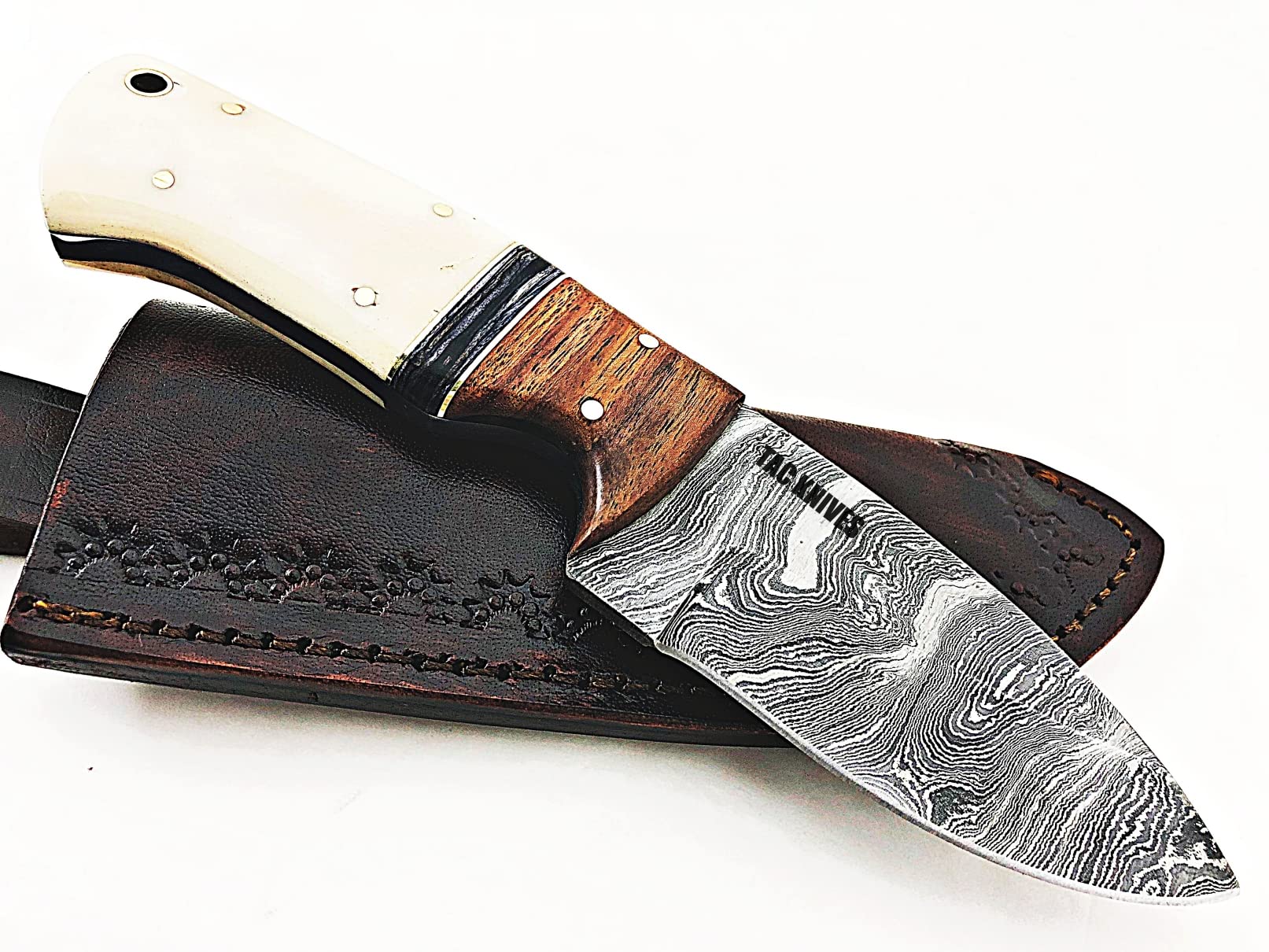 TAC KNIVES Custom Handmade Damascus Steel Knife - Beautiful | Camping, Survival knife for…