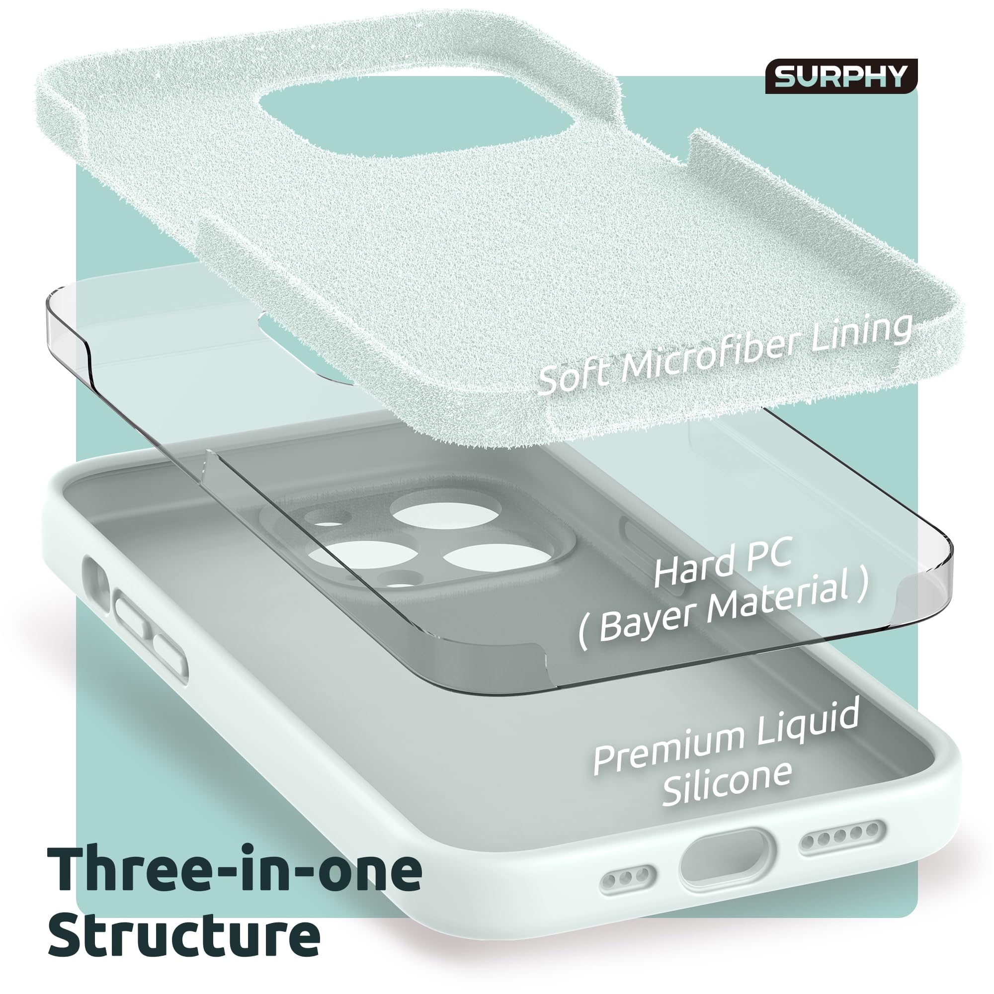 SURPHY iPhone13 Proケースラベンダーグレイ Amazon.co.jp: SURPHY