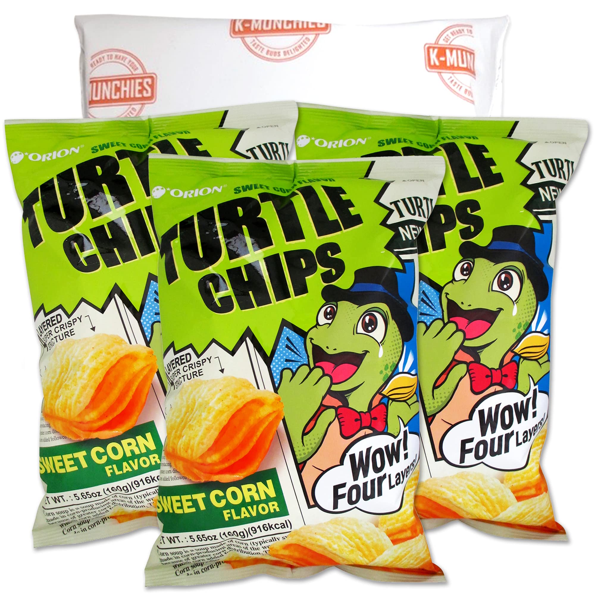 Buy KMunchies Orion Turtle Chips Large 3 x 160gram Sweet Corn Flavor Korean Chips Big Bag