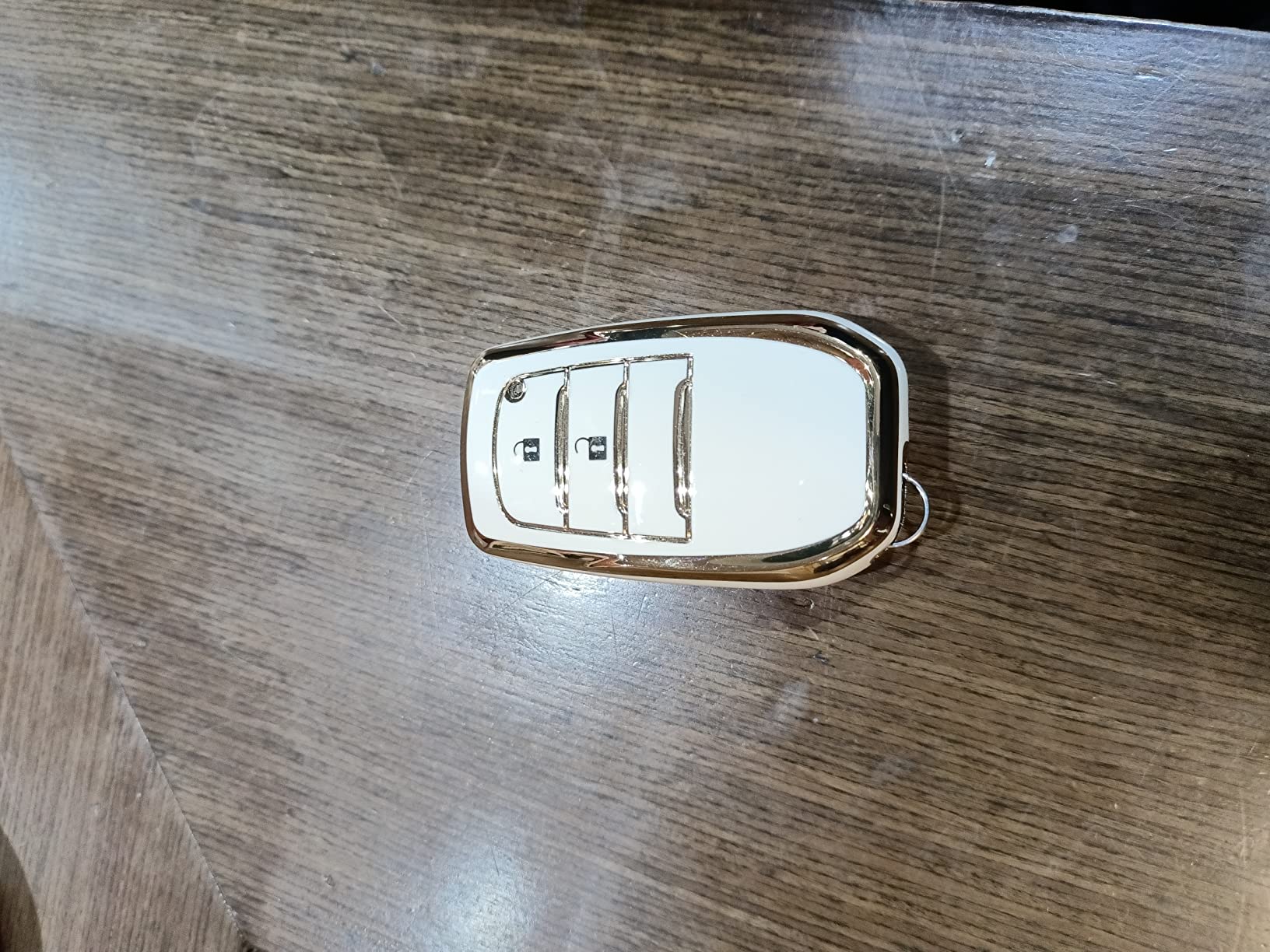 KMH TPU Gold Car Smart Key Cover Compatible for Toyota Innova Crysta 2 ...