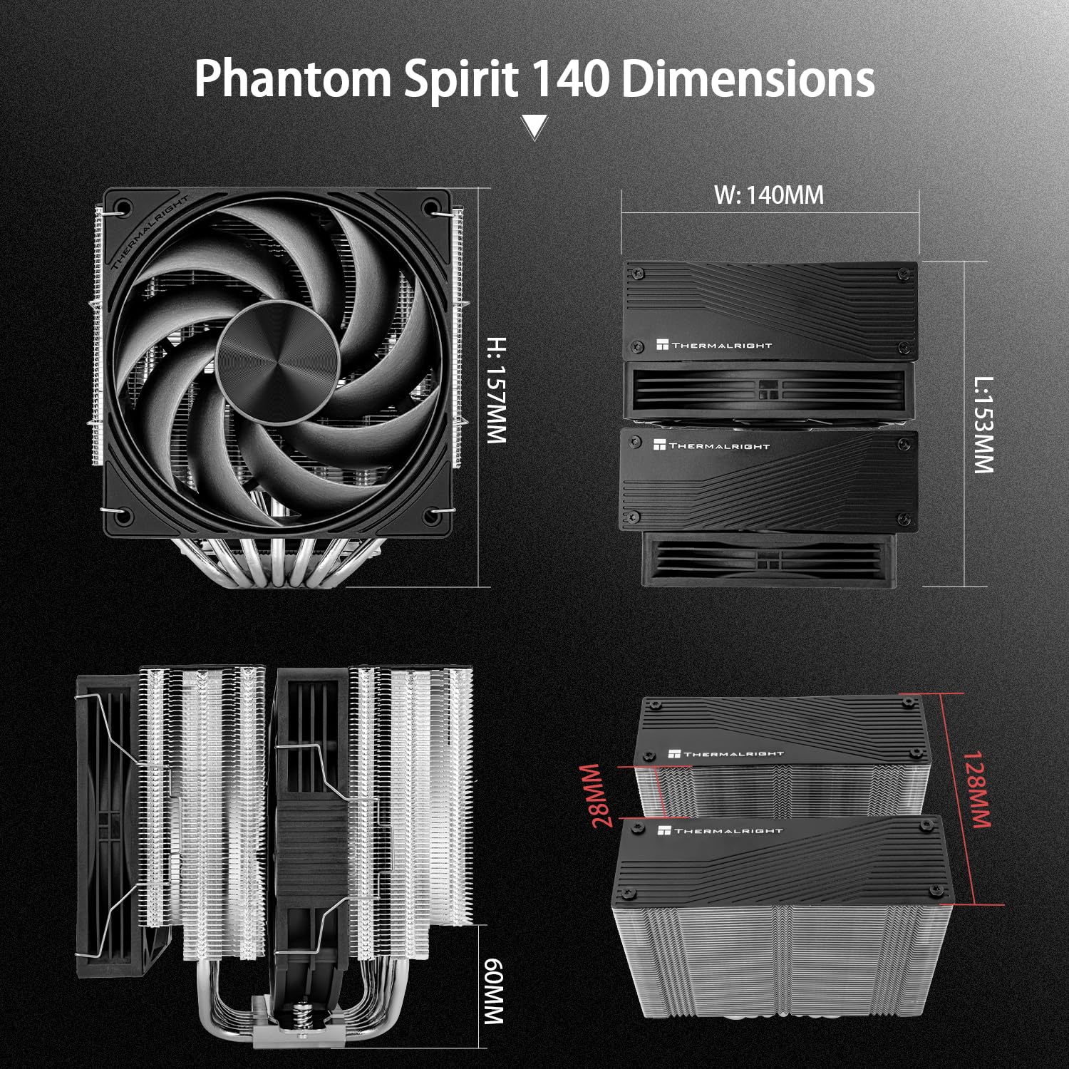 Thermalright Phantom Spirit 140 CPU Cooler Twin-Tower Radiatore