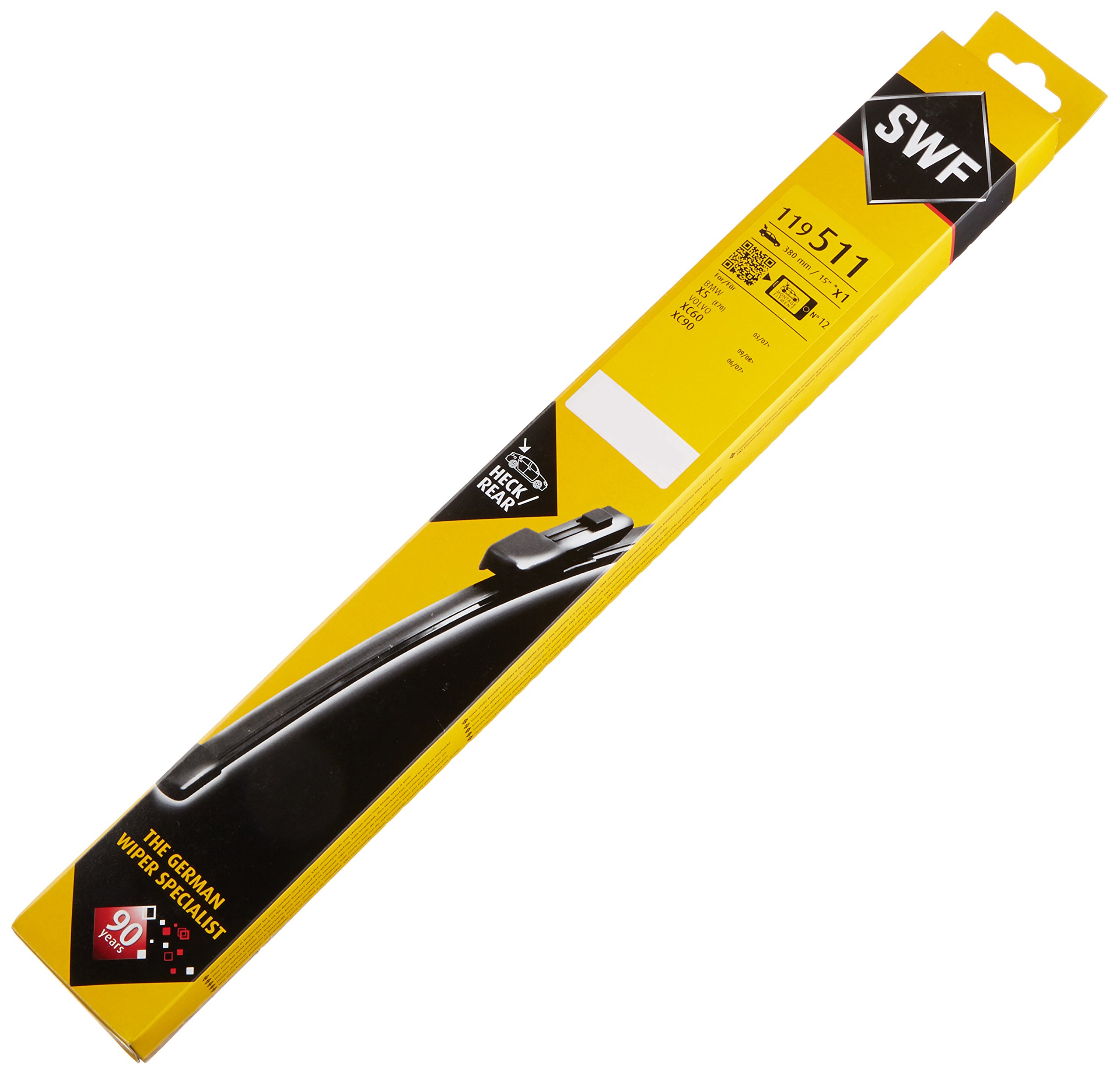 Valeo SWF Visioflex Flat Blade Arka Silecek Bmw X5 (E70) (2010-2013), Volvo XC60 I (2010-2017) (380 MM) 119511