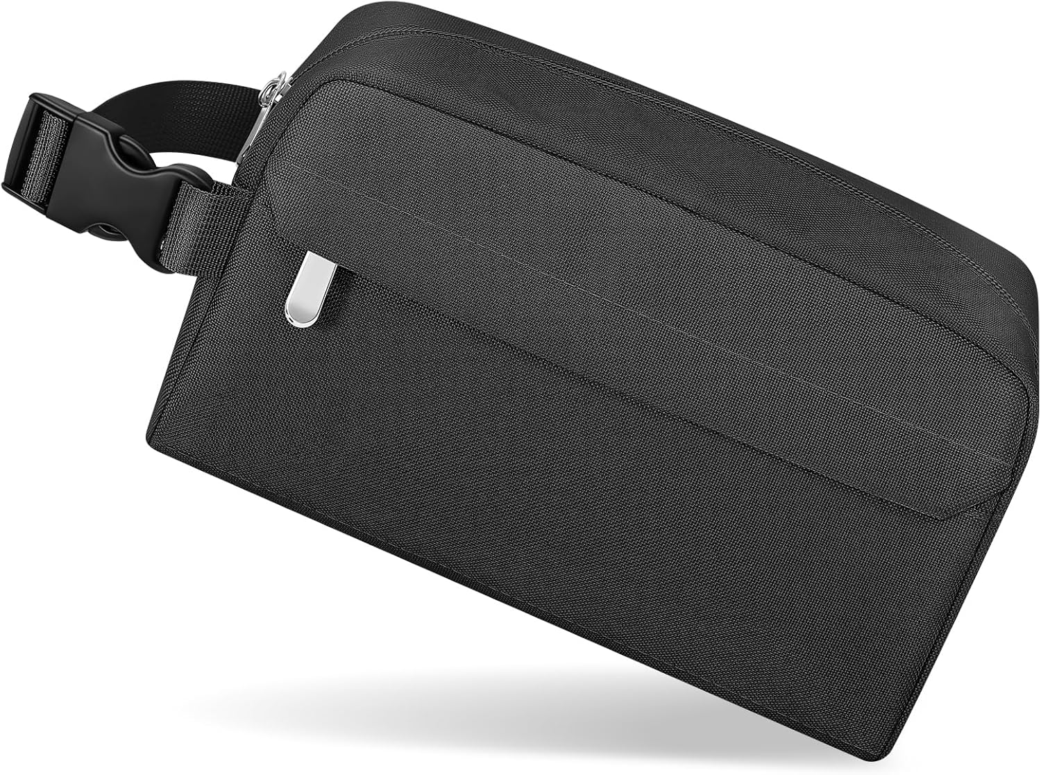 Small Insulated Snack Bag Lunch Box,Collapsible Reusable Small Lunch Bag with Snap Buckle Handle for Beach Travel Picnic,Black 5-Can(3L)