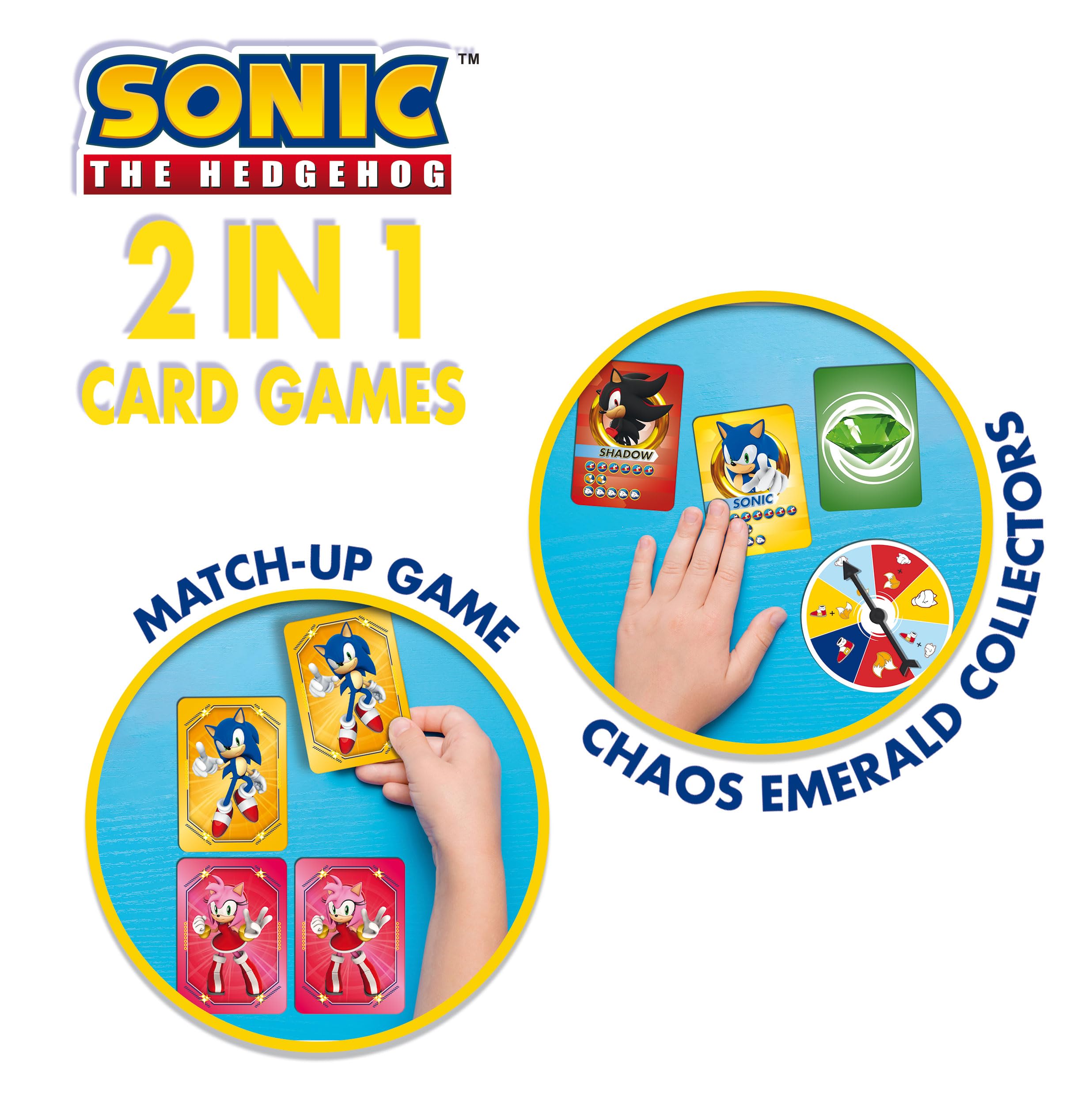 Lisciani - SONIC - Pack 2 en 1 Mochila + Juegos de Cartas - Juegos Educativos Portátiles para 2 Jugadores o Más - Juego Educativo 6 Años con Sonic para Desarrollar Lógica y Diversión en Movimiento