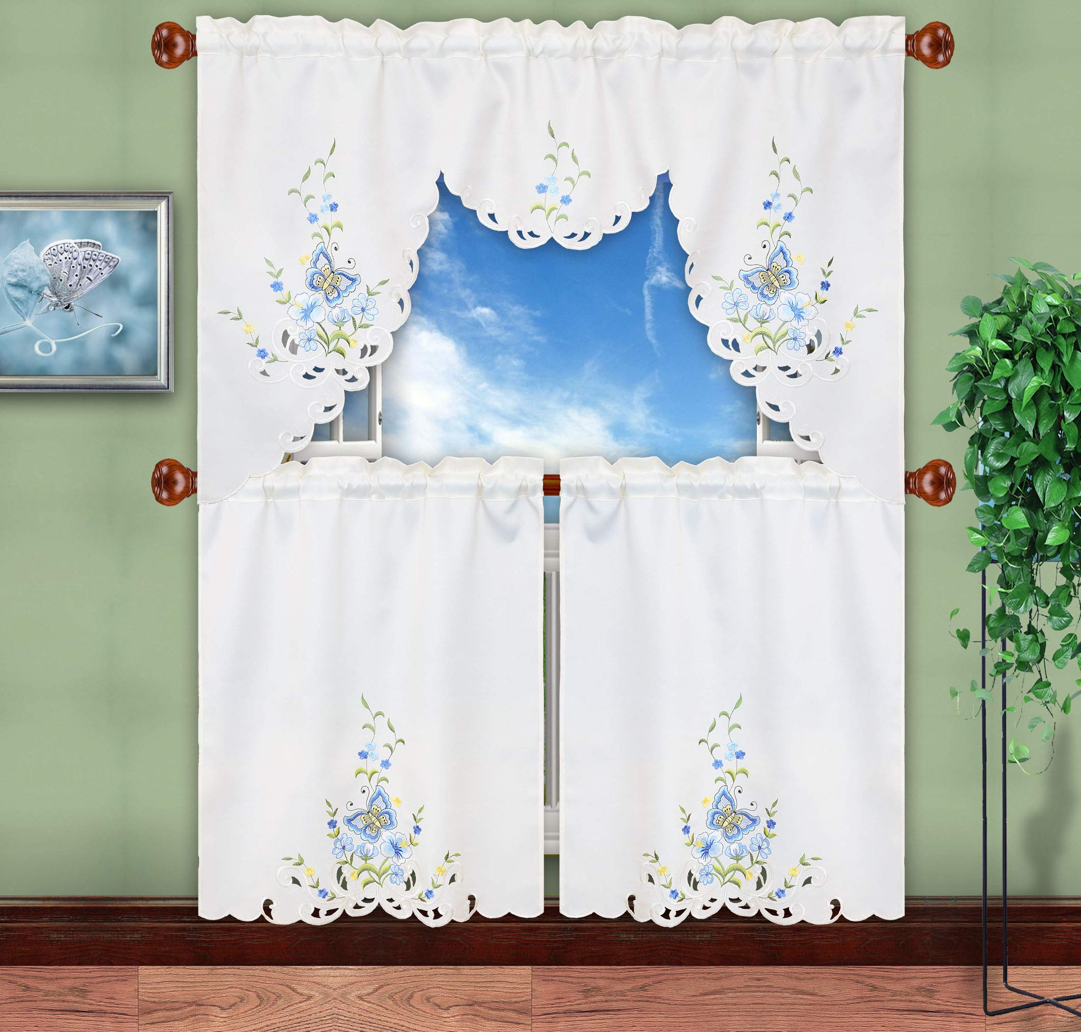 Butterfly Embroidered Curtains Curtains & Drapes