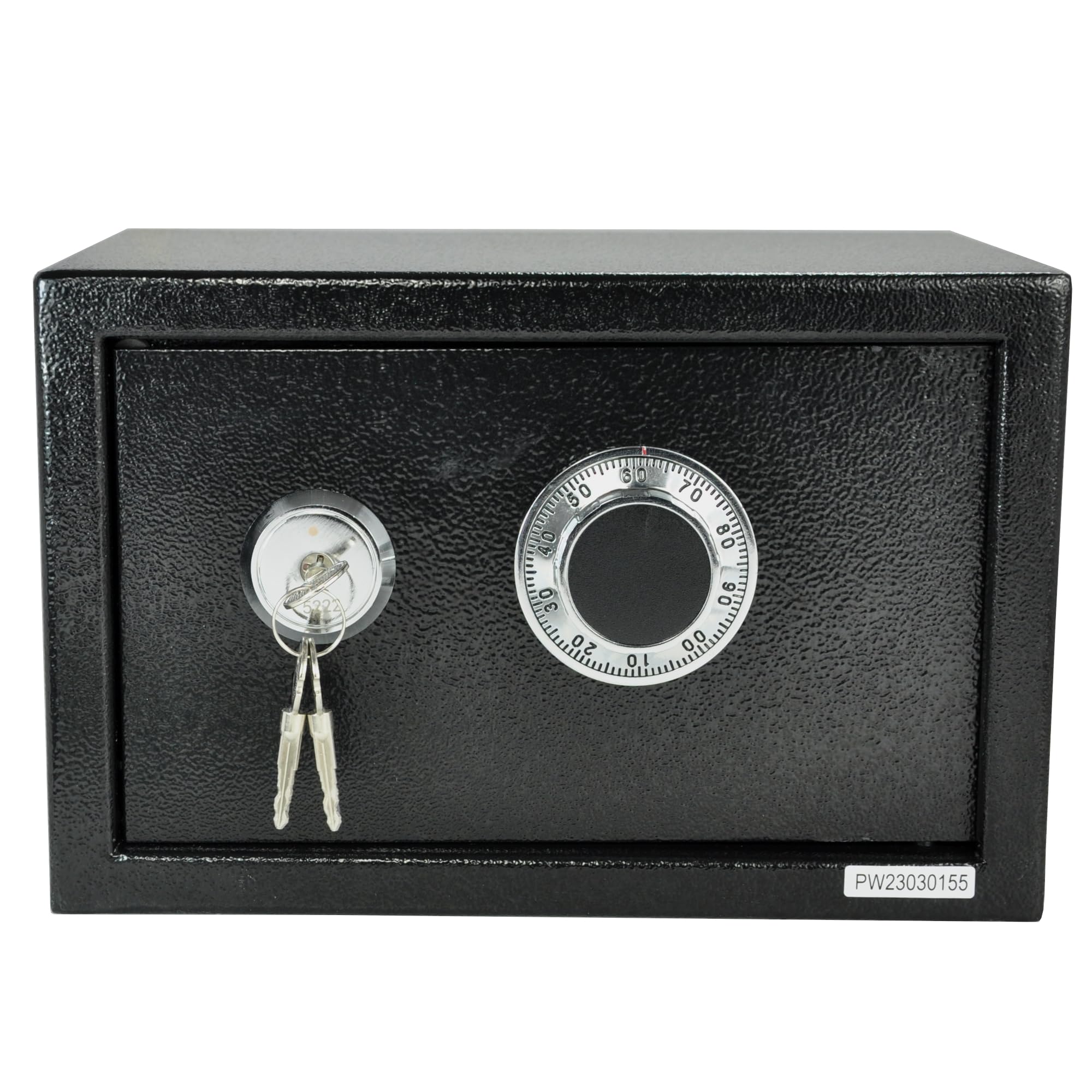 Caja fuerte para muebles, 30 x 20 x 20 cm, color negro | Cerradura mecánica de combinación + cerradura de doble barba, caja fuerte para armario, caja fuerte de pared, 8 kg