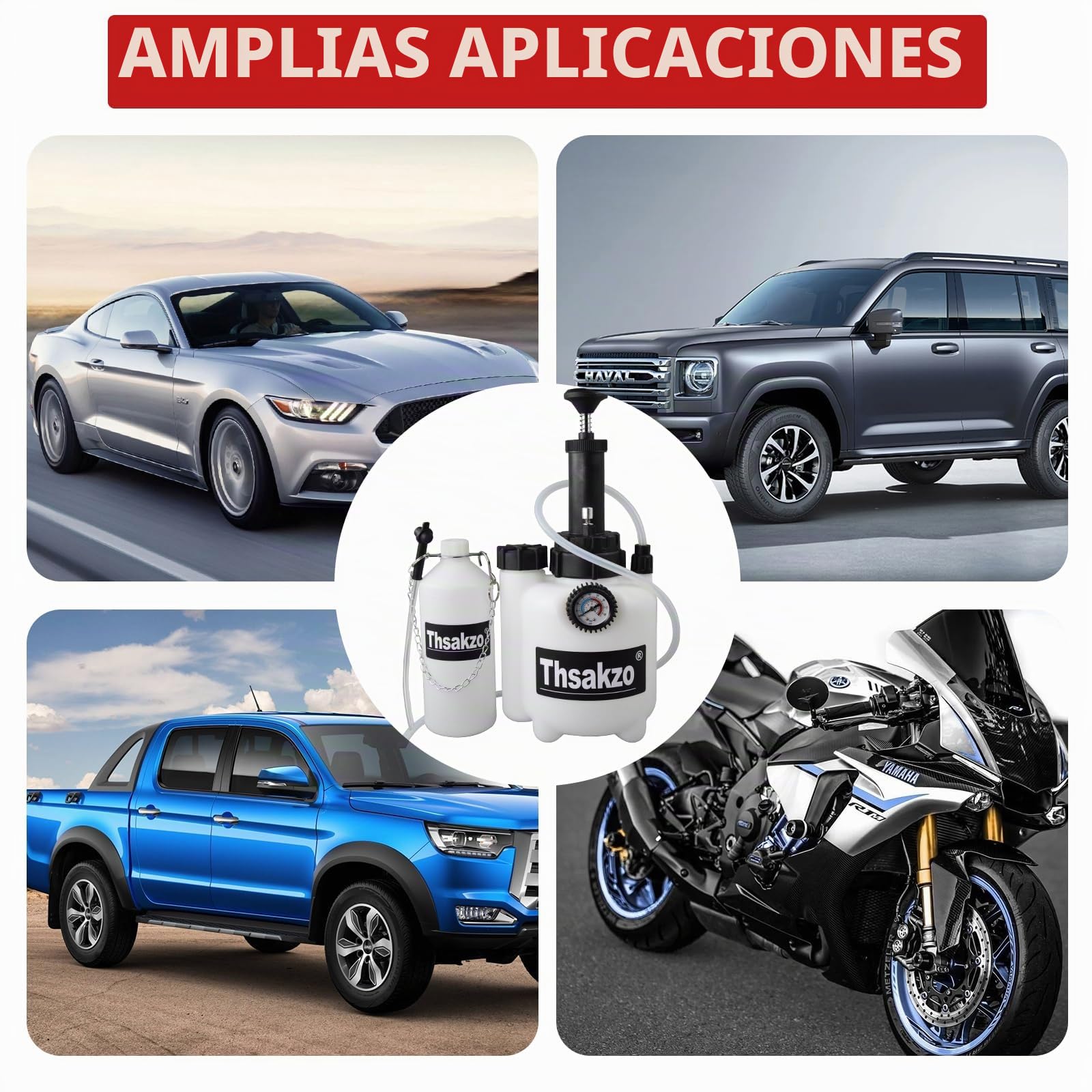 Purgador de Frenos Automático de Aire Comprimido, 3L. Kit de Purgado Neumático de Líquido de Frenos, Kit de Purgado de Líquido de Frenos, Purgador Manual de Vacío de Líquido