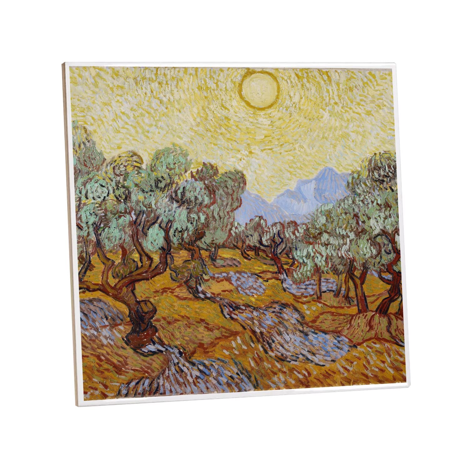 Fabulous Ceramiczne Płytki Dekoracyjne 10,8 x 10,8 cm - Van Gogh Oliwne Malarstwo Post-Impresjonizm
