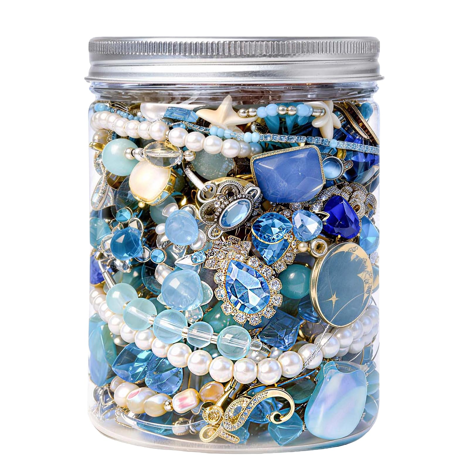 SMUOBT Mystery Jewelry Jar Bundle - Surprise Vintage Jewelry Box for Women,Gift Jewelry Set (Necklace, Earrings, Rings,Kracelet,Keychain) - Unique Birthday Gift for Women