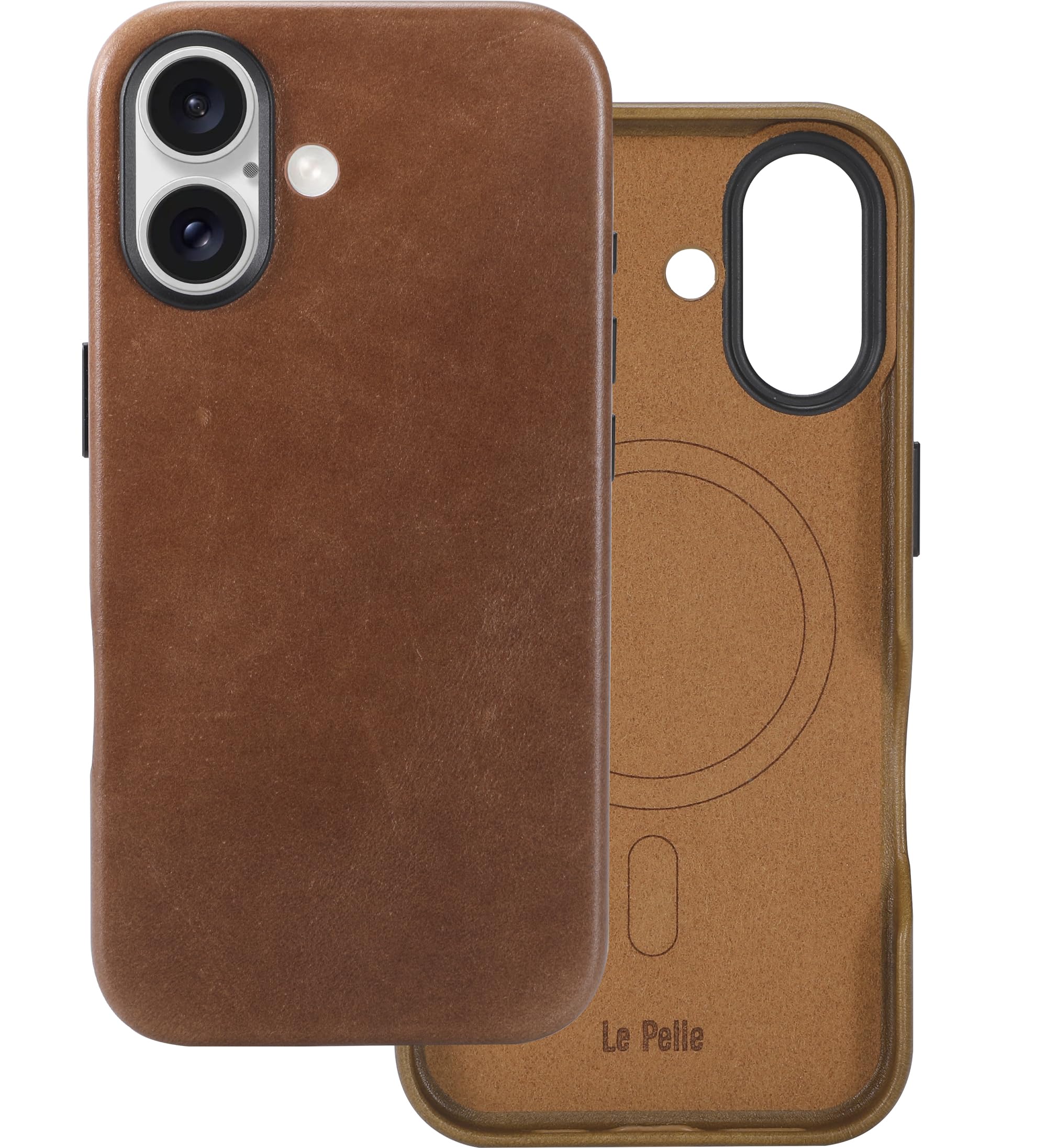 iPhone 16e cocoa Amazon.com: Le Pelle - Handcrafted Premium Italian Leather Case