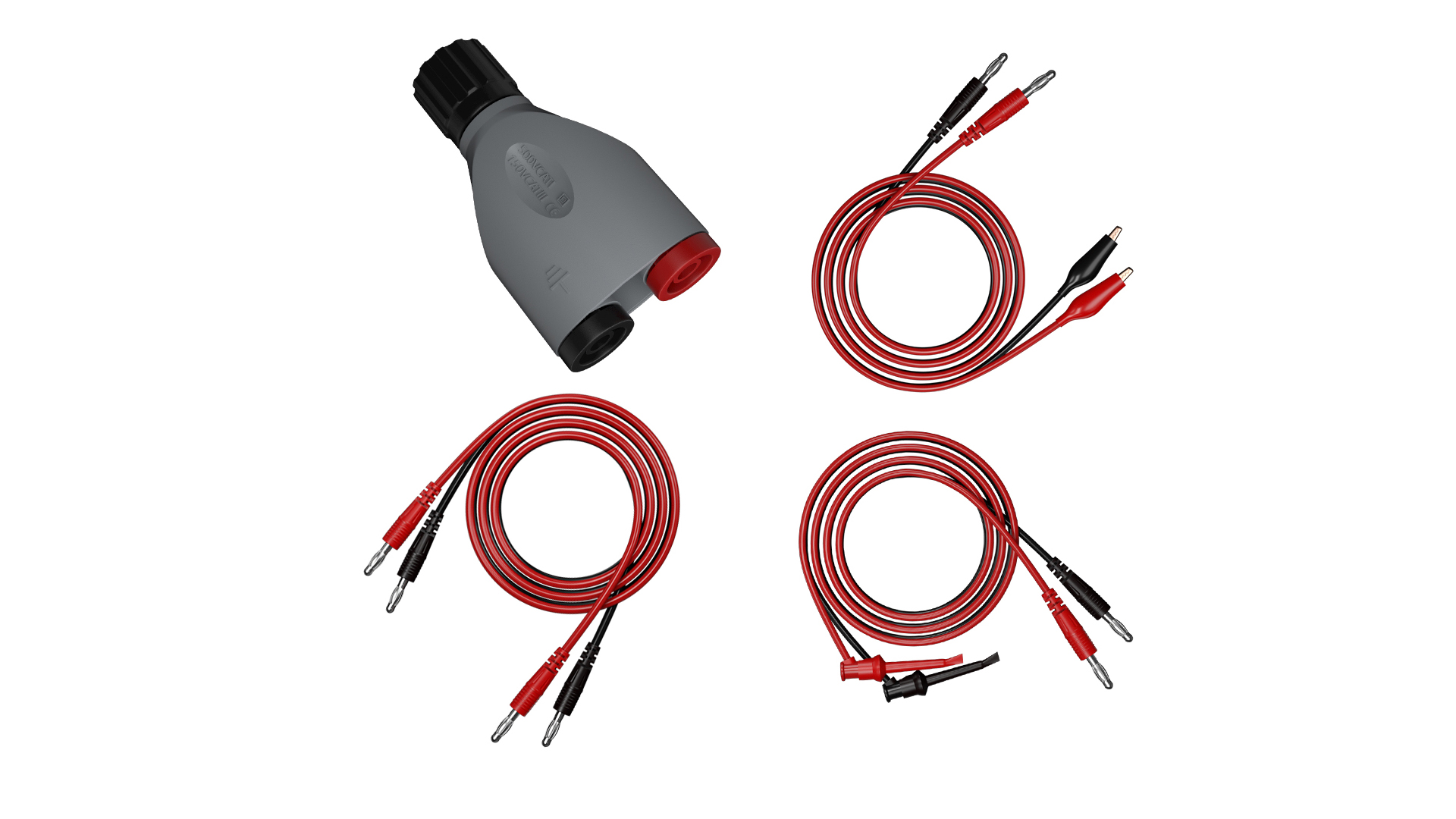 Image of BNC Male Plug to Banana Socket Oscilloscope Accessory Set, Test Lead Kit(7pcs)