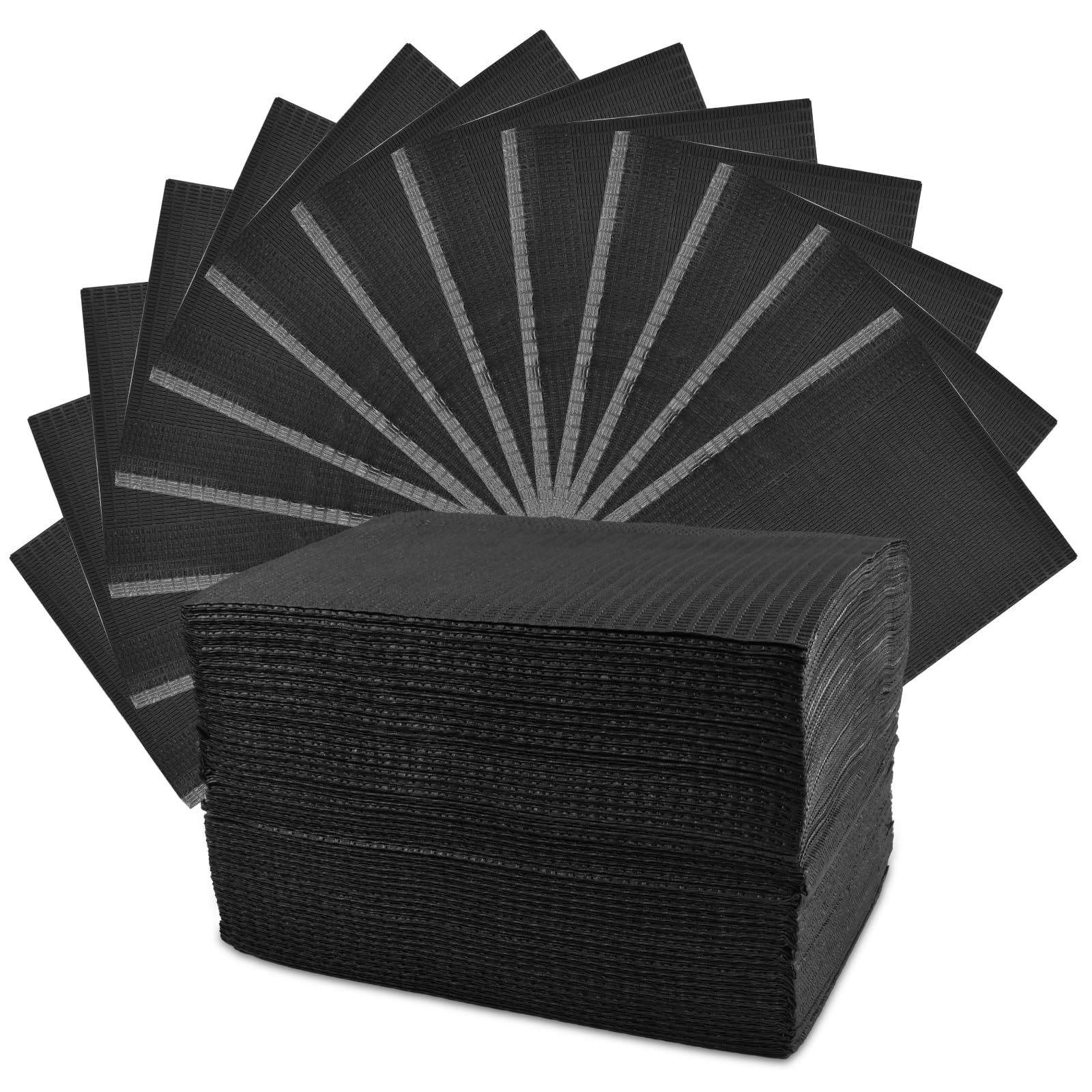 Newtic 50 baberos dentales negros, 3 capas, desechables, impermeables, baberos de tatuaje, cubierta de tatuaje, tabla de tatuaje, almohadilla limpia, bandeja, cubiertas, accesorios para tatuajes,