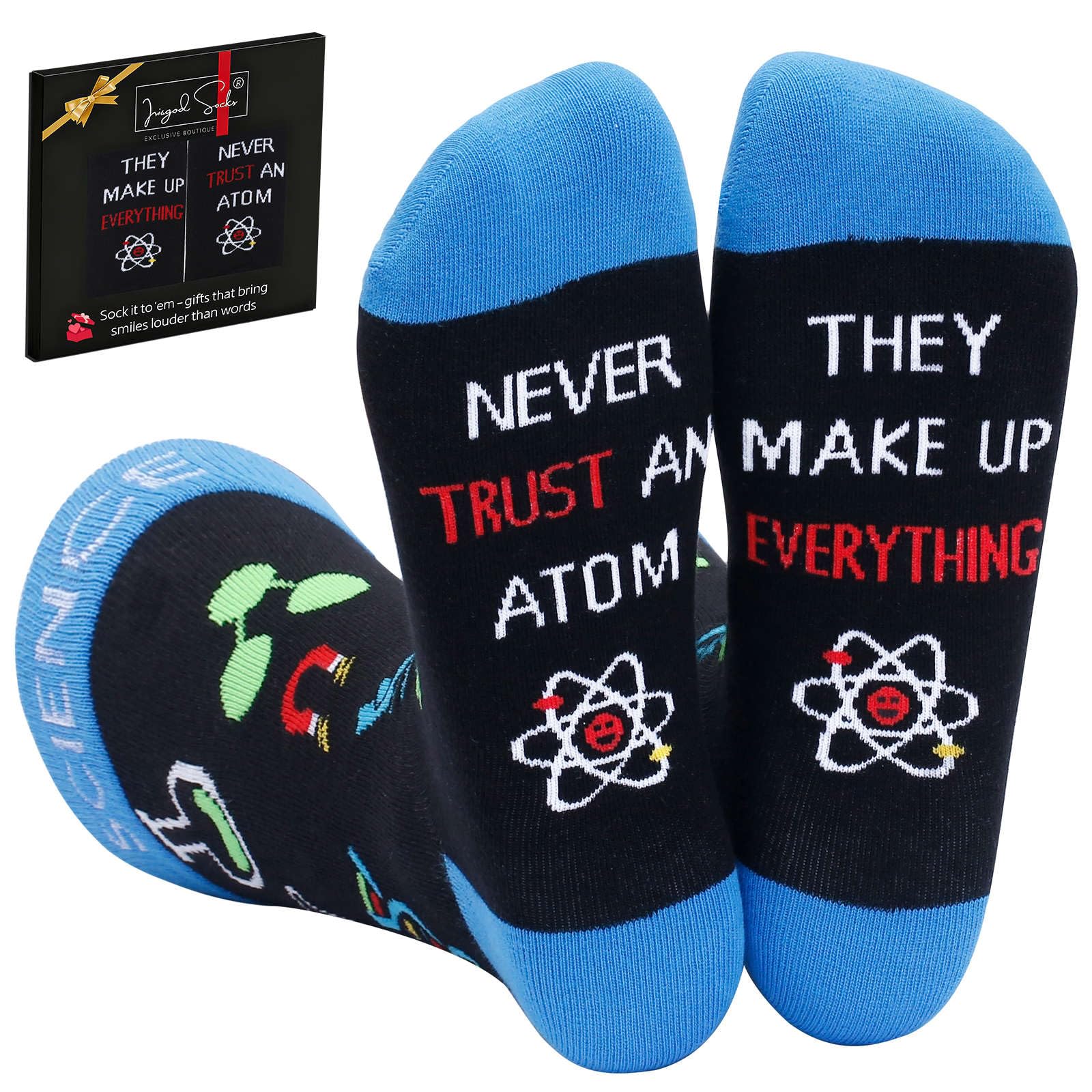 IRISGOD Funny Nerd Socks | Cool Stocking Stuffers | Holiday Gifts For Men and Women