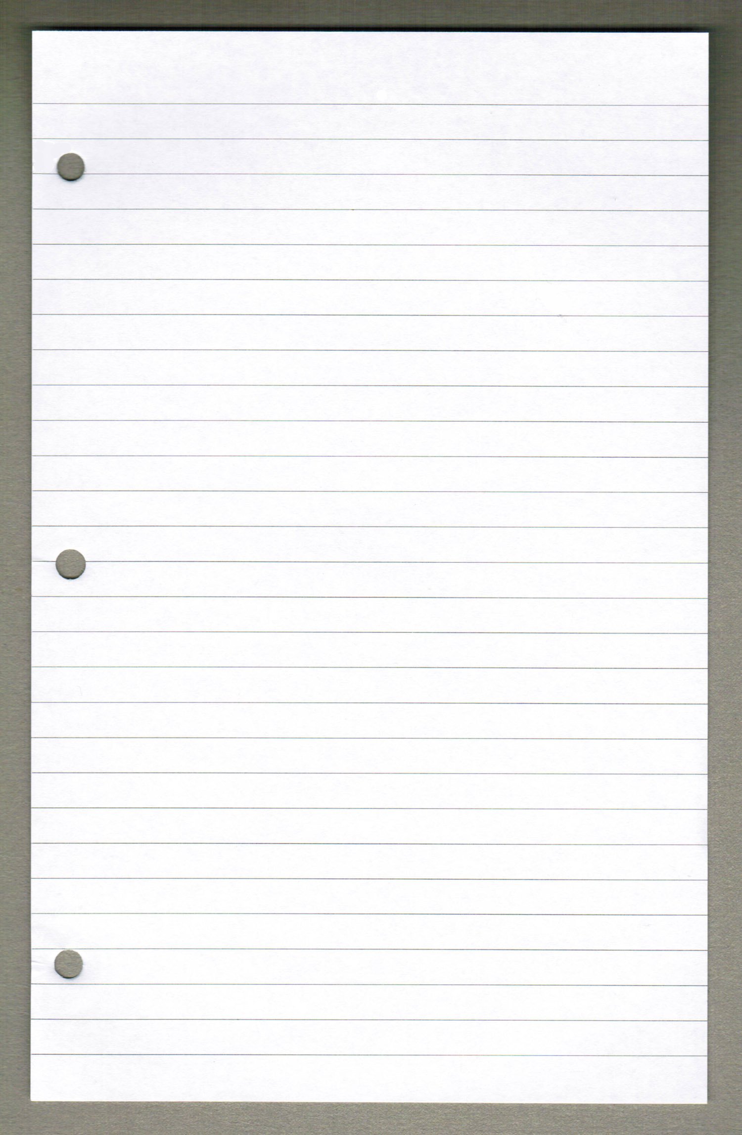 Linco 5/16" Ruled Filler Paper, 6" x 9.5", White, 3-Holes, 100 Sheets