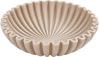 Cuenco decorativo grande, cuencos modernos para decoración del hogar, frutero decorativo para encimera de cocina, decoración de volantes, elegante cuenco para llaves para mesa de entrada,