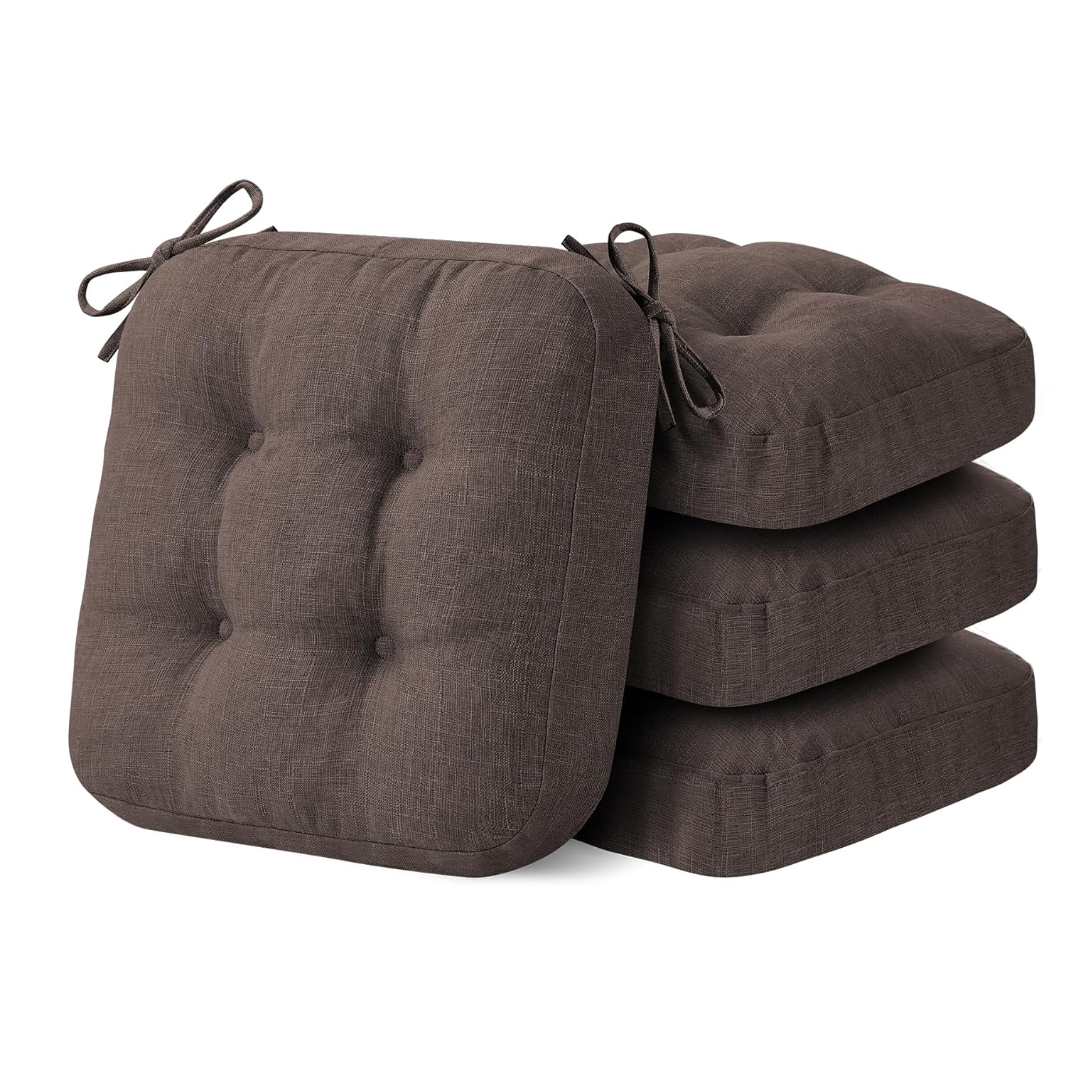 IASEAHK Chair Cushions for Dining Chairs Dining Chair Cushions Tufted Indoor Chair Pads with Ties Non Slip Backing