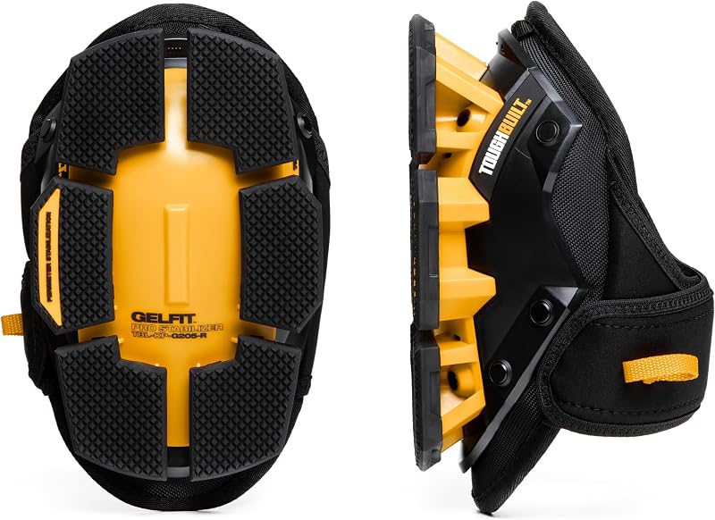 GelFit Stabilizer Knee Pads, Grip Design, TBL-KP-G205-R | Stable Support, Gel Cushioning, Non-Slip Design, Hard Shell, Adjustable Straps, Heavy-Duty Protection