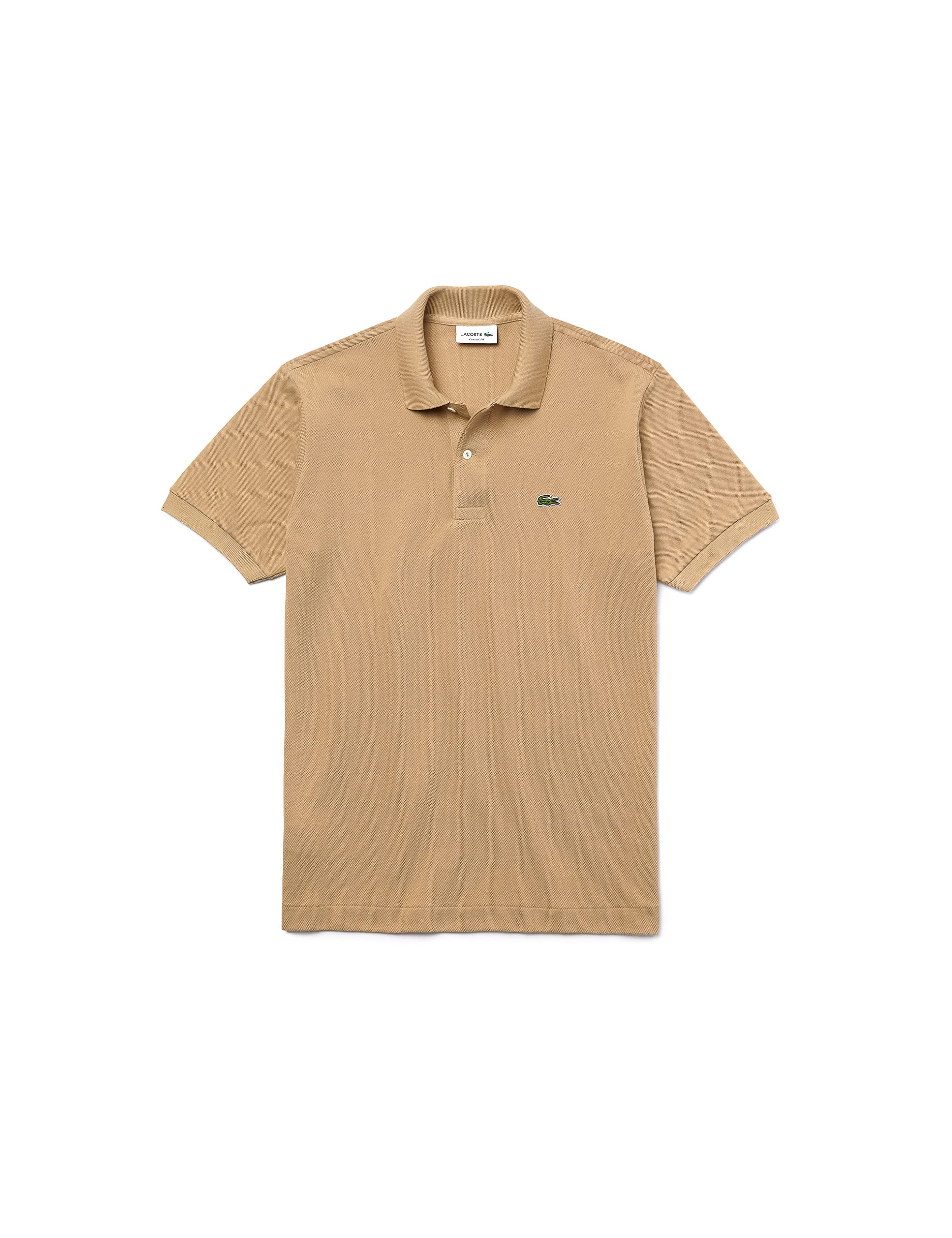 Lacoste Men's Beige Polo Shirts, S, Polo Classic Fit Cotton T-Shirt