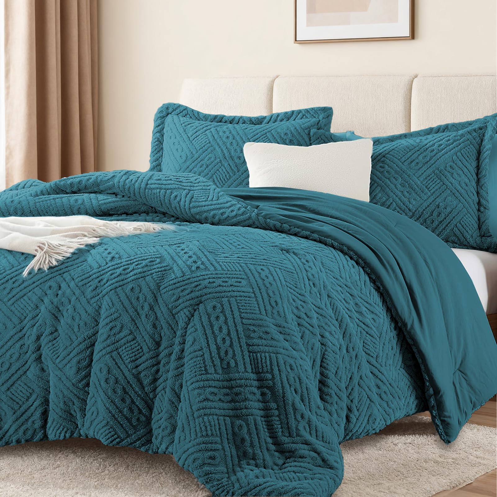 Homelike Moment Fluffy King Fleece Comforter Set
