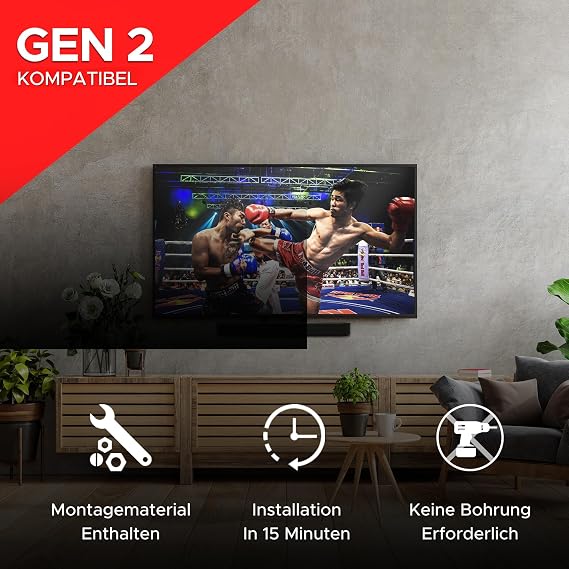 Sound Bass Soundbar TV Mount Only for Sonos Beam Gen 1 & 2 Black