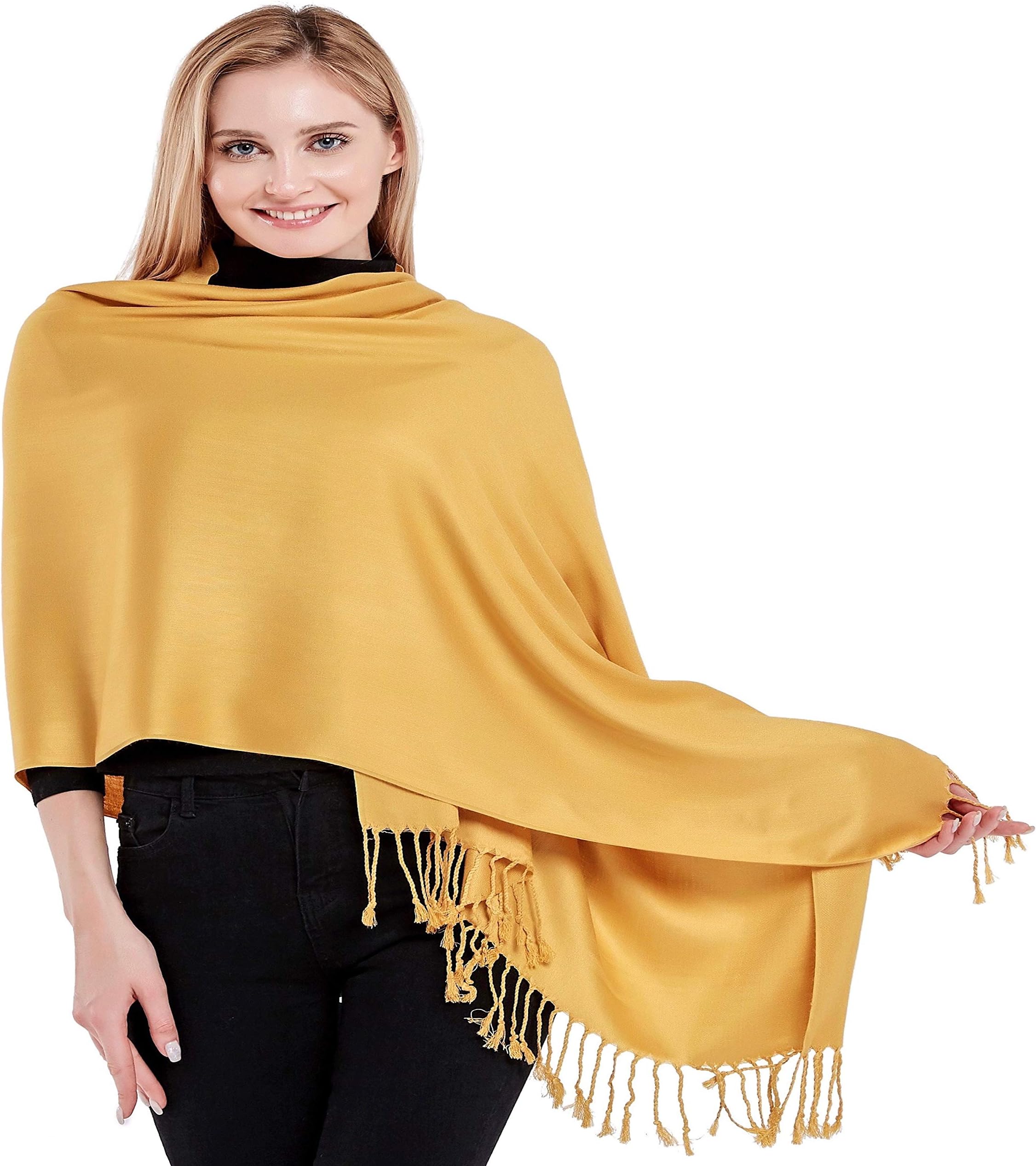CJ Apparel Solid Colour Nepalese Shawl Scarf Wrap Stole Throw Head Wrap Pashmina NEW