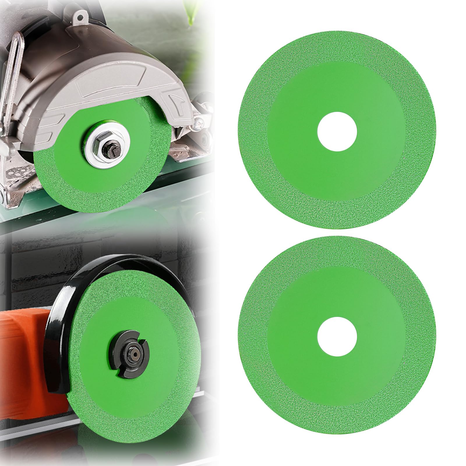 Flintronic Glass Cutting Disc, 2PCS 115mm Diamond Saw Cutting Blade Angle Grinder Glass Tile cutting And Polishing
