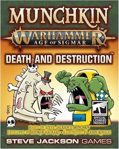 Miniatura 2 de Steve Jackson Games Munchkin Warhammer Age of Sigmar: Juego de cartas de muerte y destrucción (expansión) | 112 cartas | Juego familiar | RPG de