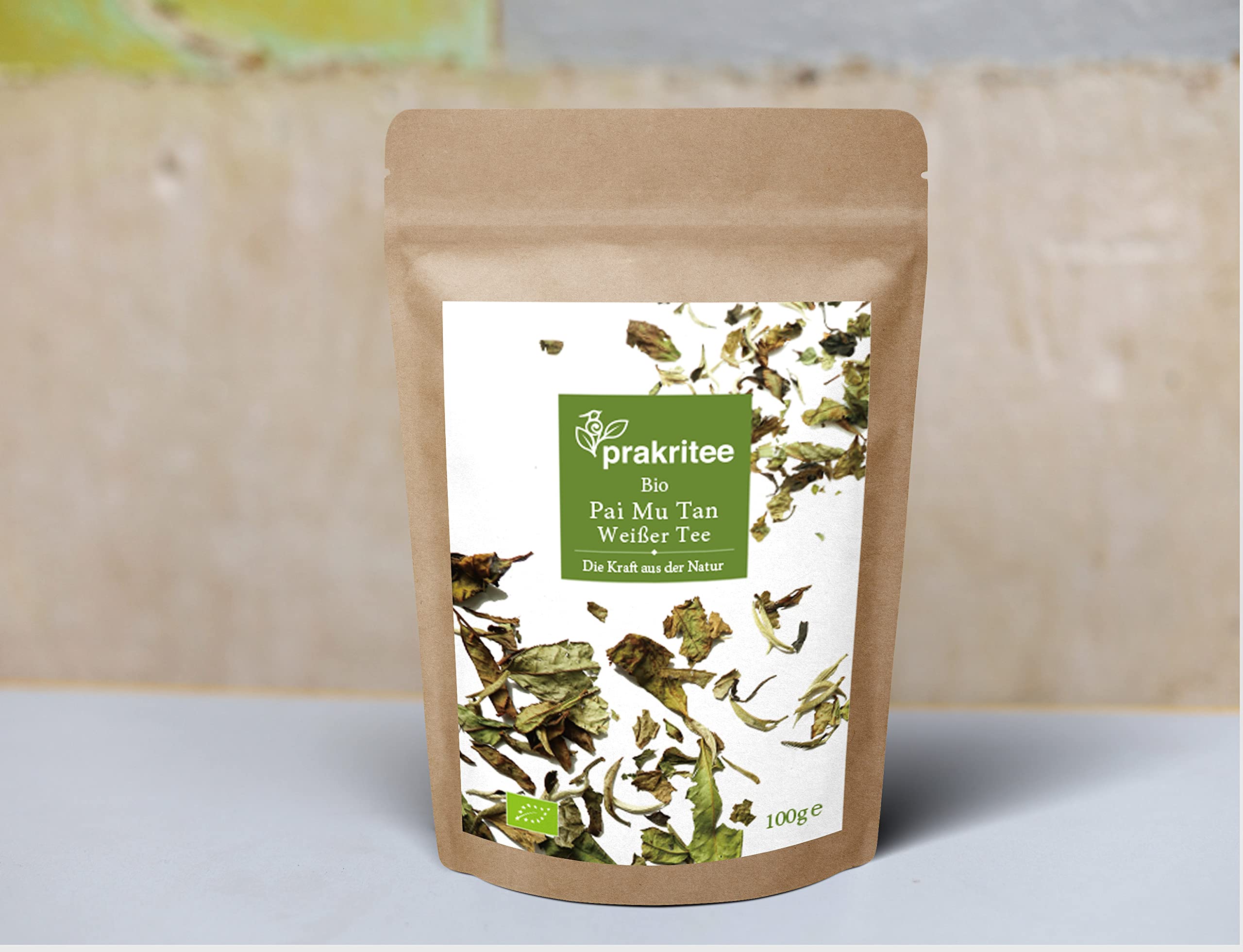 BIO Pai Mu Tan Weißer Tee 100g Weißer lose Tee Mild, Blumig,