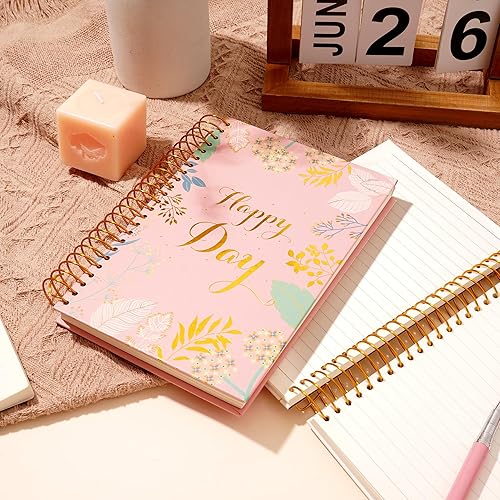 Miniatura 5 de Yoment Cuaderno de espiral para mujer, 5 x 7, 300 páginas, lindo cuaderno estético en espiral, cuaderno A5 con espiral de tapa dura para tomar