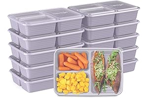 Bentgo® 3-Compartment Frozen Food Containers: Reusable, Leak-Proof, Microwave, and Freezer Safe