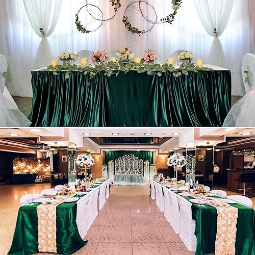 Miniatura 2 de Paquete de 12 manteles rectangulares de satén de seda brillante, de tela suave, para Navidad, bodas, banquetes, fiestas, eventos, decoración de mesa