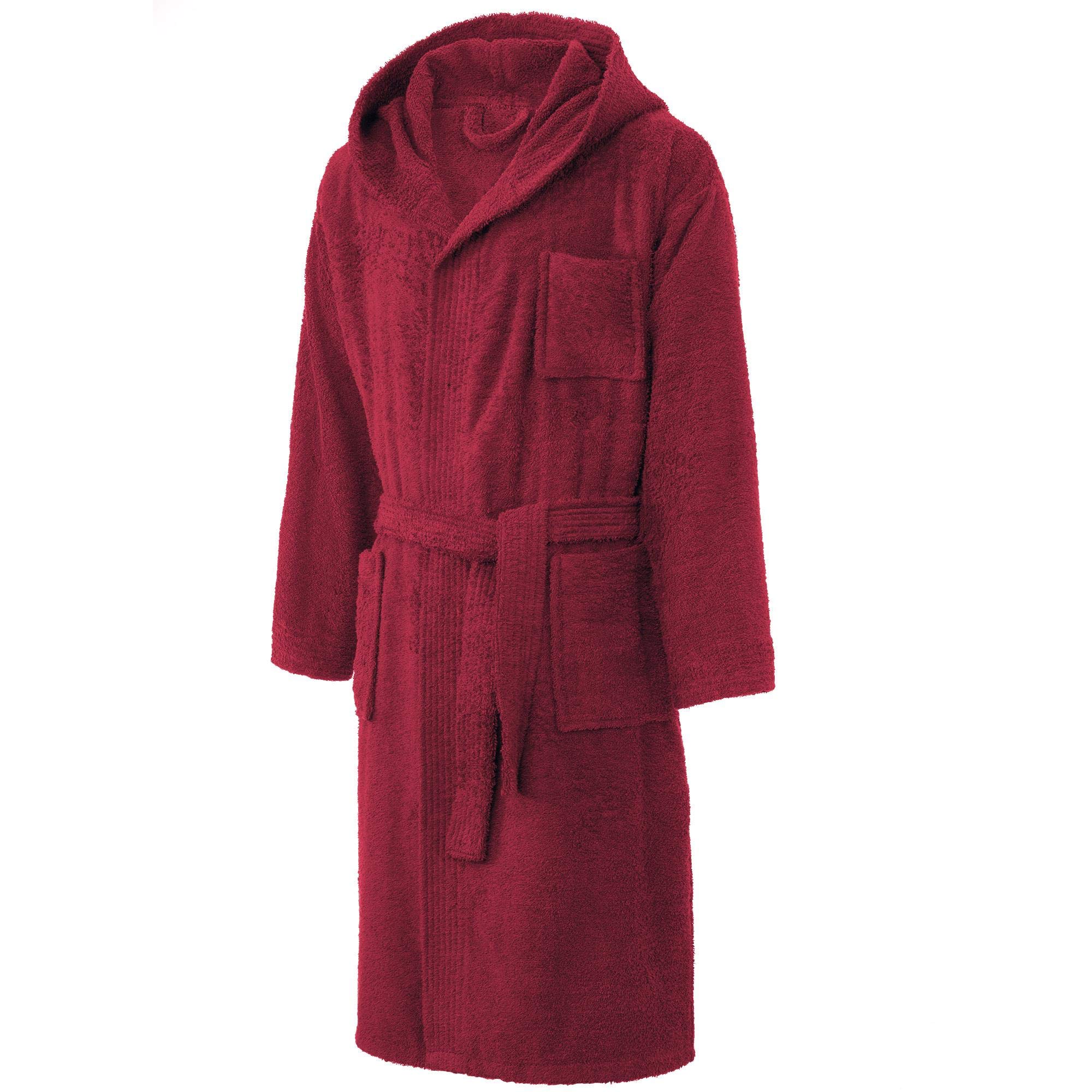 CelinaTex S-XXL Bademantel Kapuze Uni lang aufgesetzte Taschen Damen Herren Unisex warm Frottee Baumwolle Morgenmantel, Sauna, Spa, Pool, Bad, flauschig und komfortabel OEKO-TEX Arizona