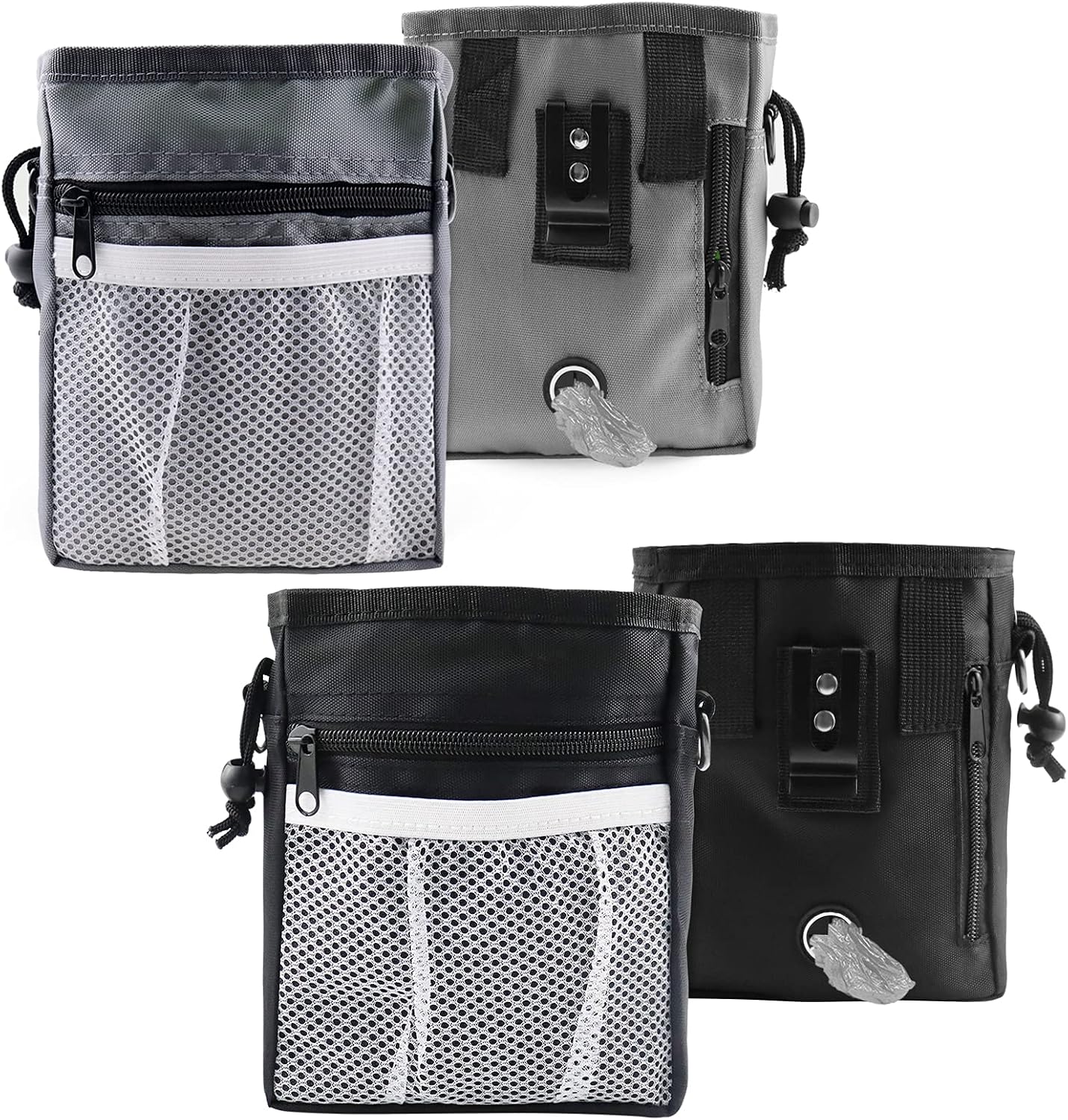 Eunice Dog Treat Pouch (2 Pack (Black & Grey))