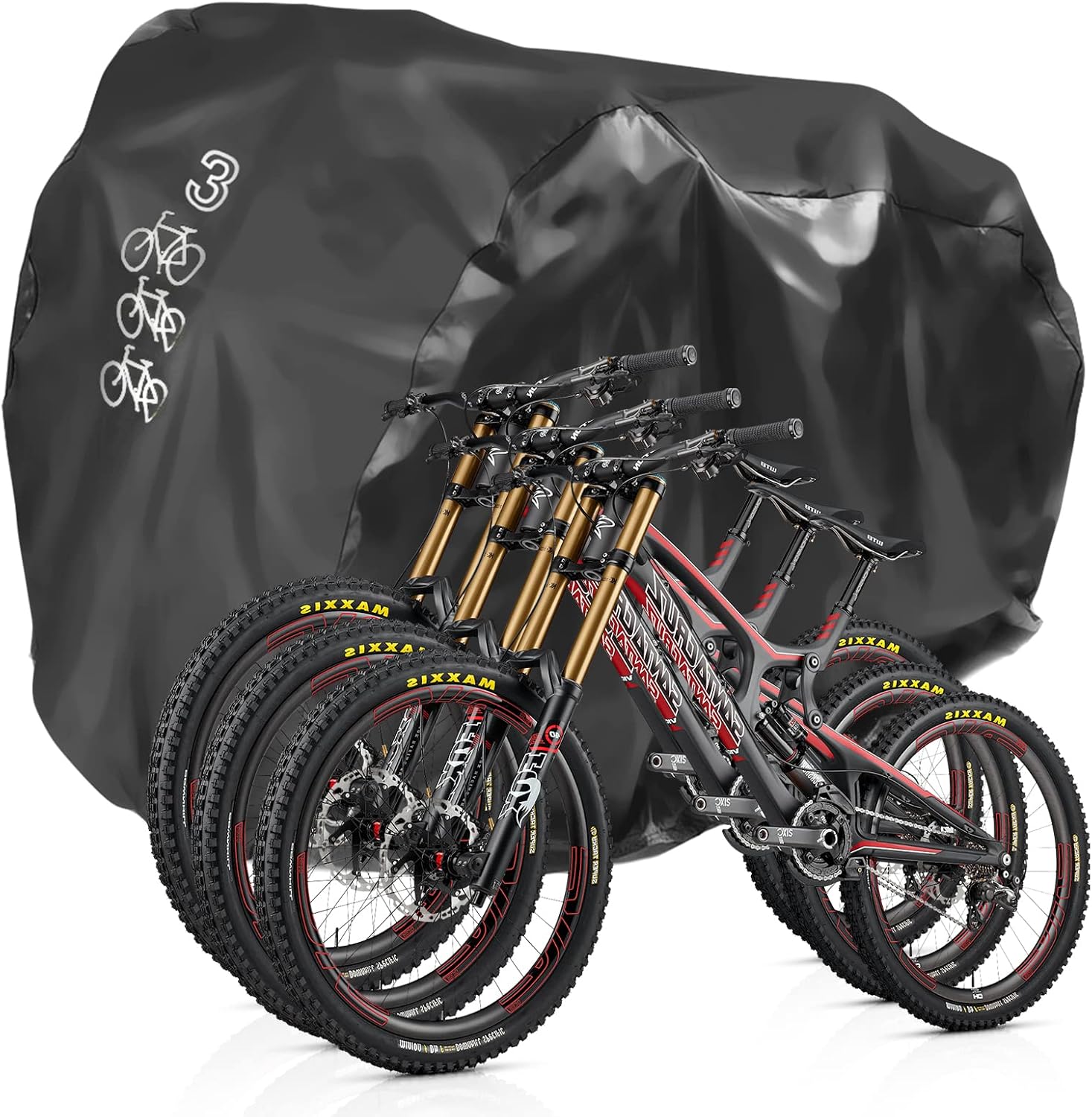 Fahrradabdeckung Für 3 Räder - Wasserdichte Schutzhülle 205x108x115cm