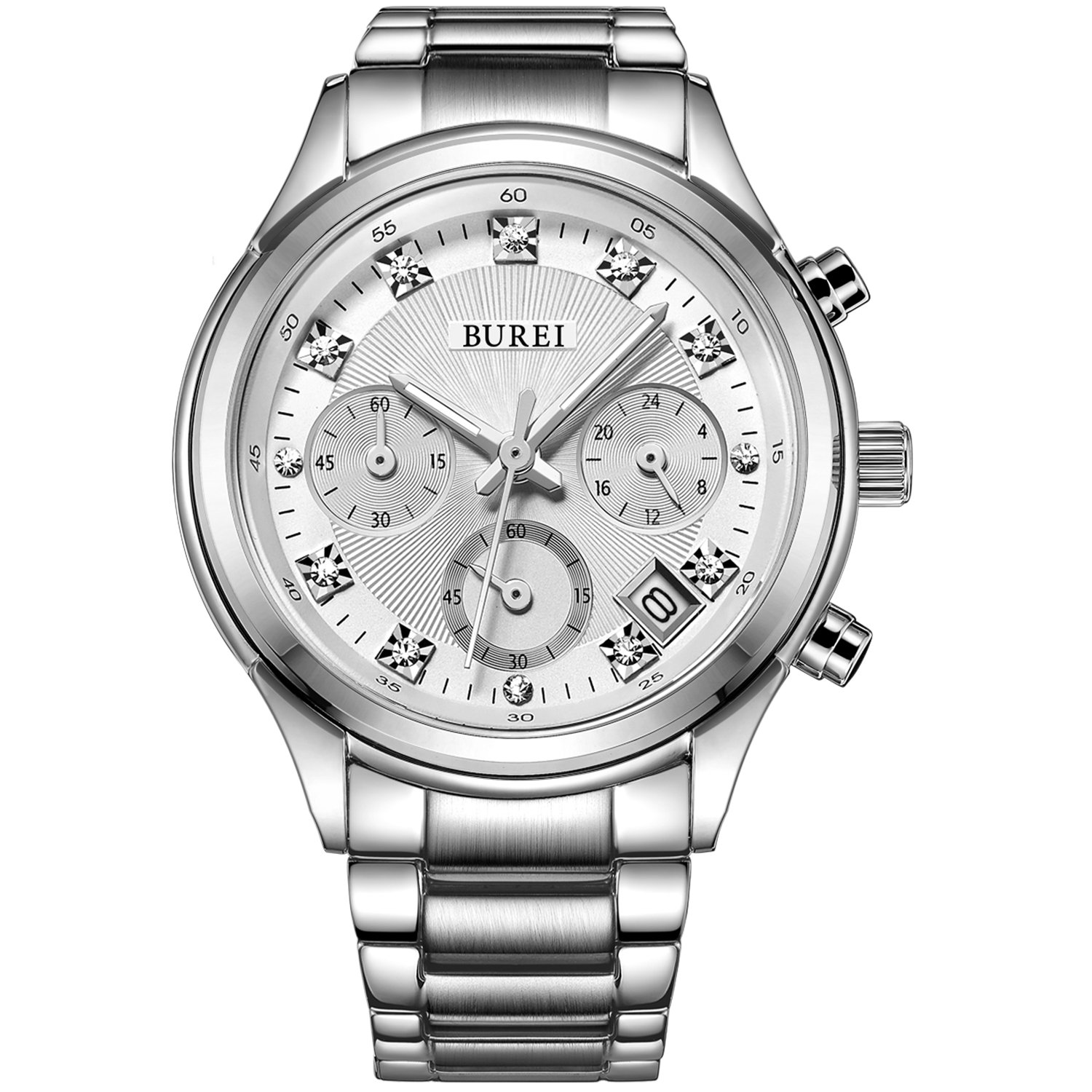 Quartz Watch Burei Watch Womens Burei Women Chronograph Watches