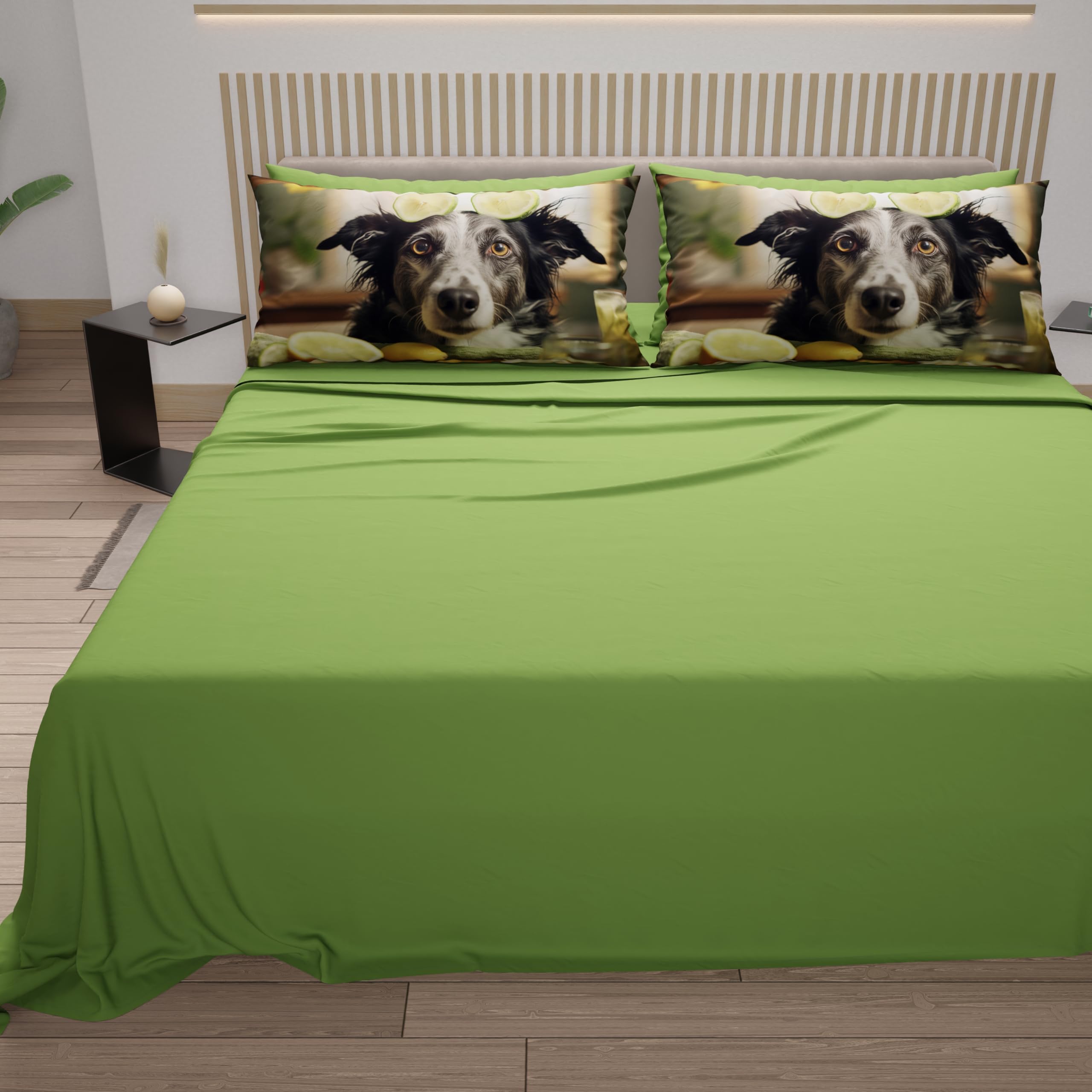 PETTI Artigiani Italiani, Animal Bed Linen with Dogs in Cotton with Pillowcases in Digital Print, Double Bedsheets - Image 4
