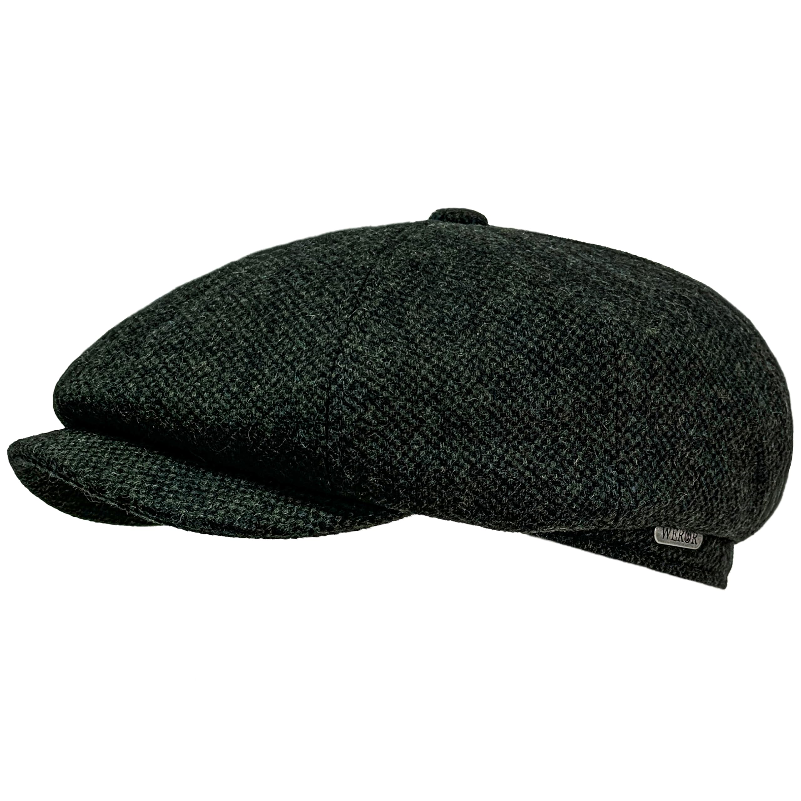 WEROR-432.1 - Gorra con visera para hombre (forro acolchado, 100% lana)