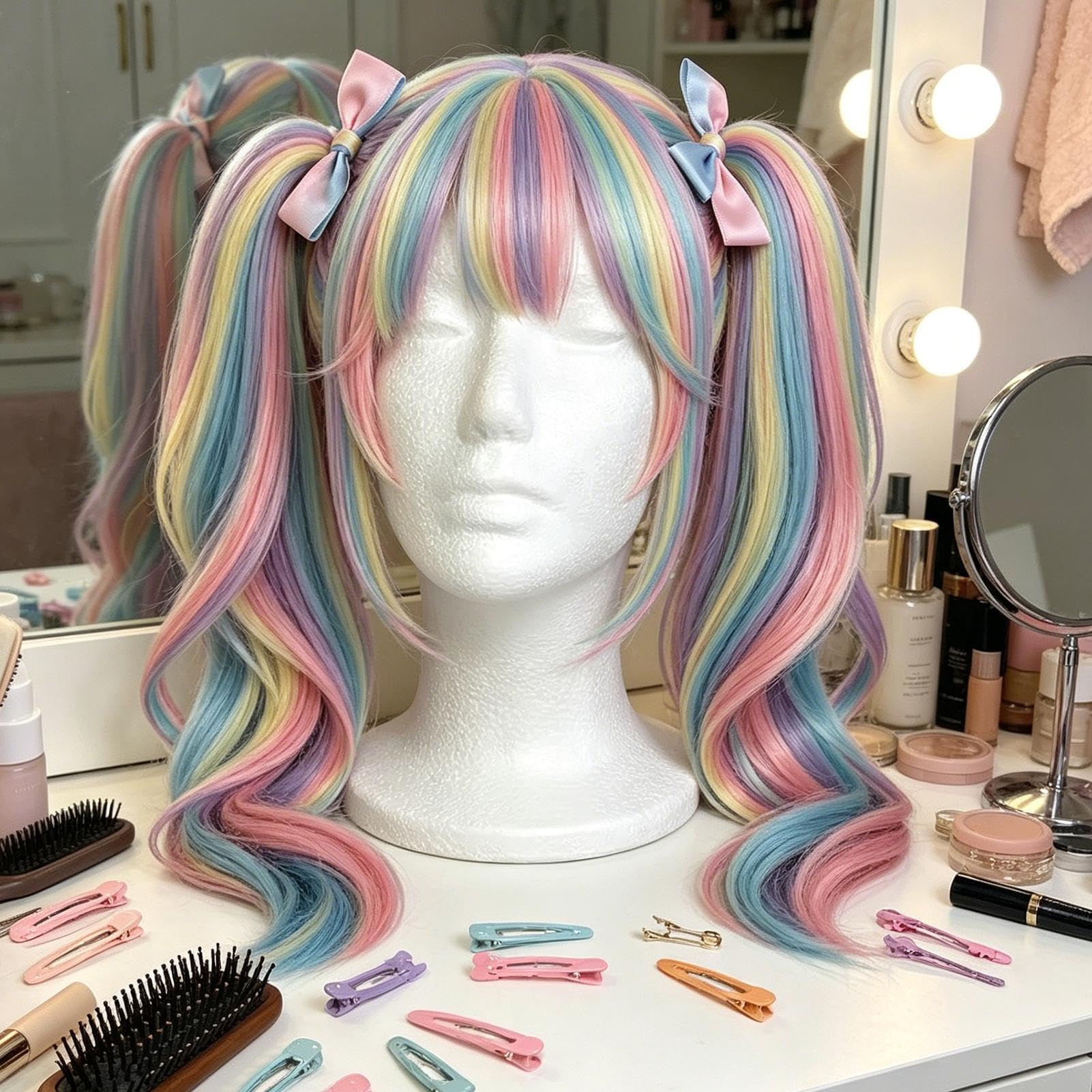 Piankowe główki do peruk, ekspozycja nakrycia głowy - sztuczna peruka dopasowana do głowy | dla stylistów cosplayerów artystów lalek kolekcjonerów profesjonalistów salon butik sklep detaliczny dom
