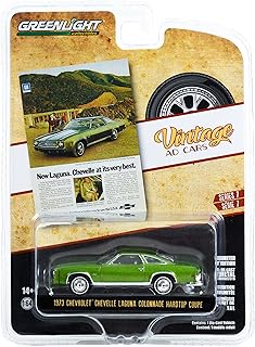 Toy Cars 1973 Chevy Chevelle Laguna Colonnade Hardtop Coupe Green Met. New Laguna. Chevelle at Its Very Best 1/64 Diecast Model Car by Greenlight 39100 E