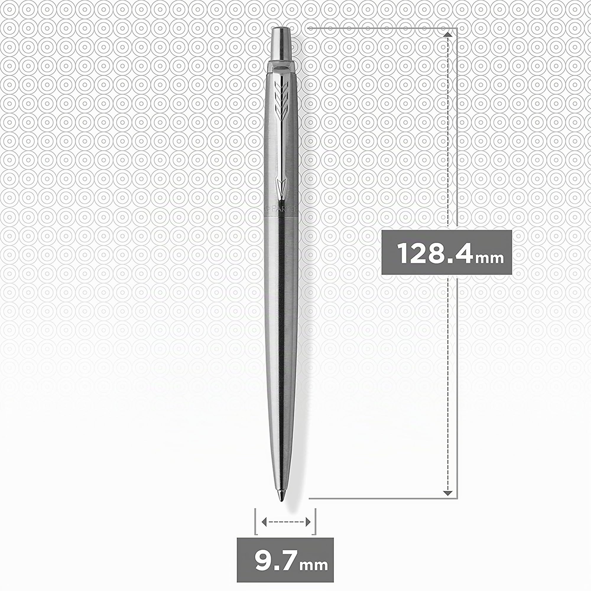 Parker Jotter Duo Coffret-cadeau avec Stylo Bille et Portemine criterium (0,5mm) | Acier inoxydable avec attributs chromés | Fourniture scolaire | boîte de 2