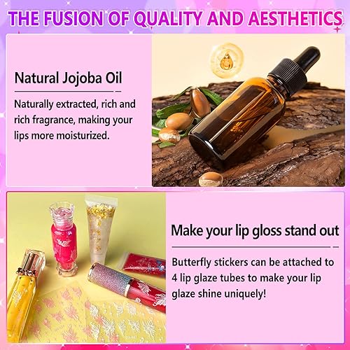 Miniatura 9 de Jcoos Kit de fabricación de brillo de labios, kit de brillo de labios divertido para niños, haz tu propio kit de brillo de labios para