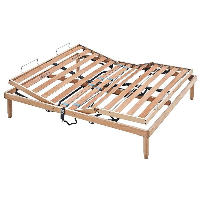 Buy Evergreenweb Electric Double Bed Frame 160 x 195 Orthopaedic Wood